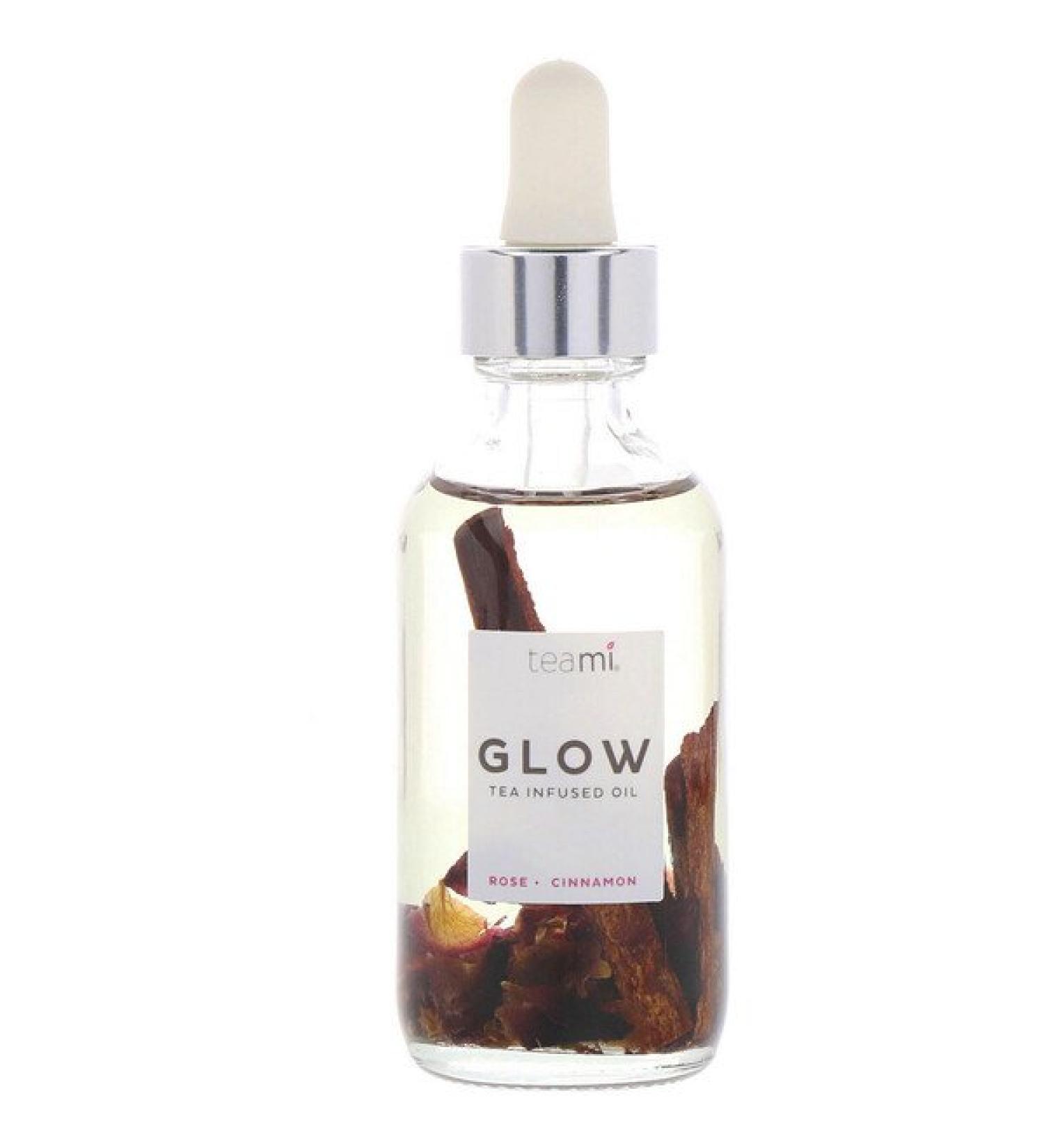 Teami Glow Tea Infused Facial Oil Rose Cinnamon 2 oz