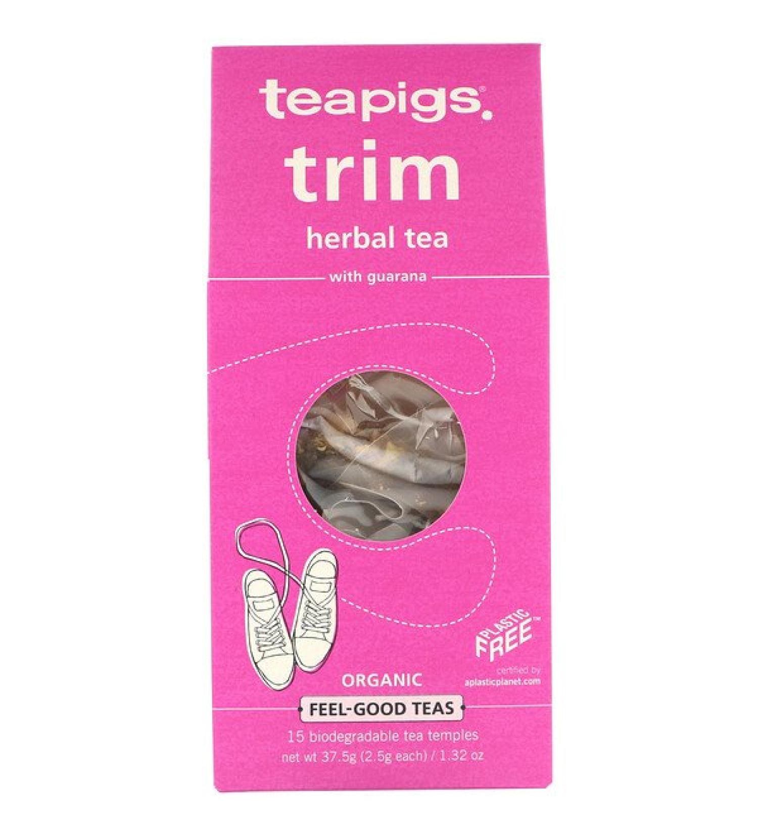 TeaPigs Trim Herbal Tea with Guarana 15 Tea Temples 1.32 oz (37.5 g)