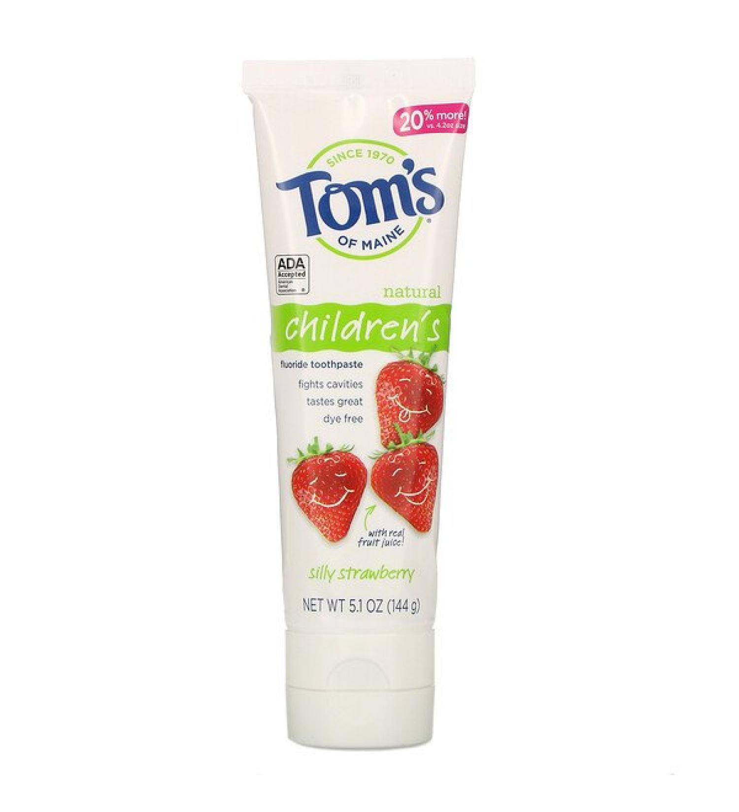 Tom's of Maine Children's Fluoride Toothpaste Silly Strawberry  5.1 oz (144 g)