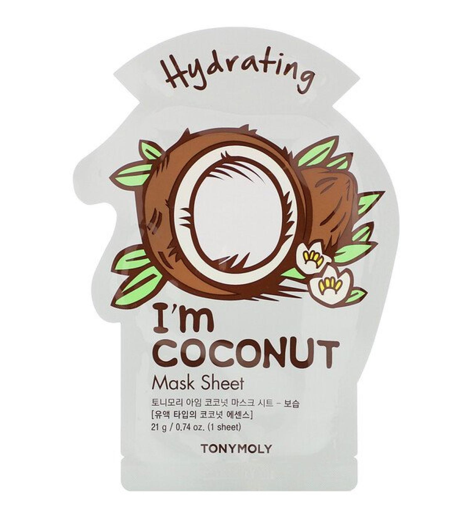 Tony Moly I'm Coconut Hydrating Beauty Mask Sheet 1 Sheet 0.74 oz (21 g)