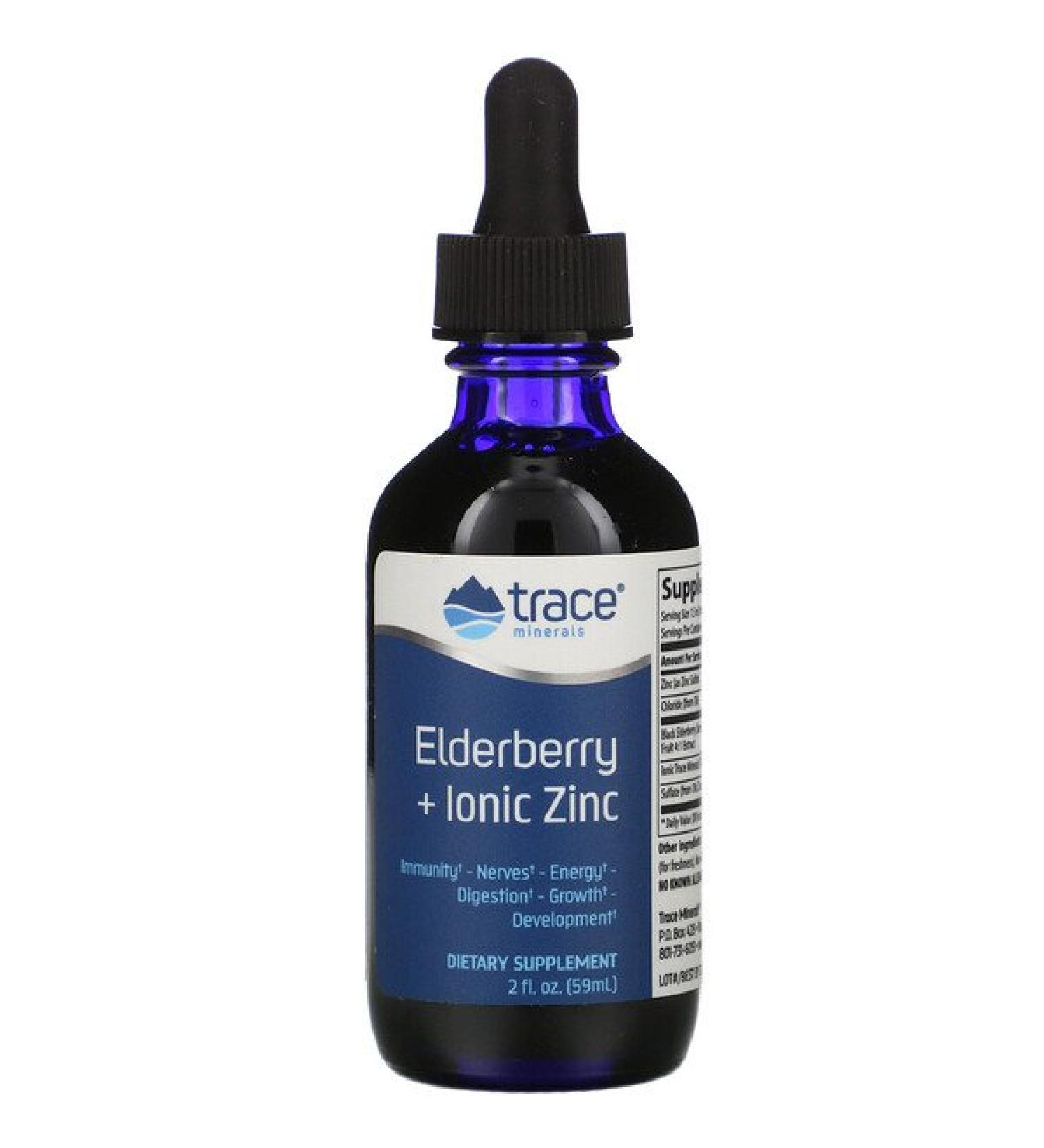 Trace Minerals Research Elderberry + Ionic Zinc 2 fl oz (59 ml)