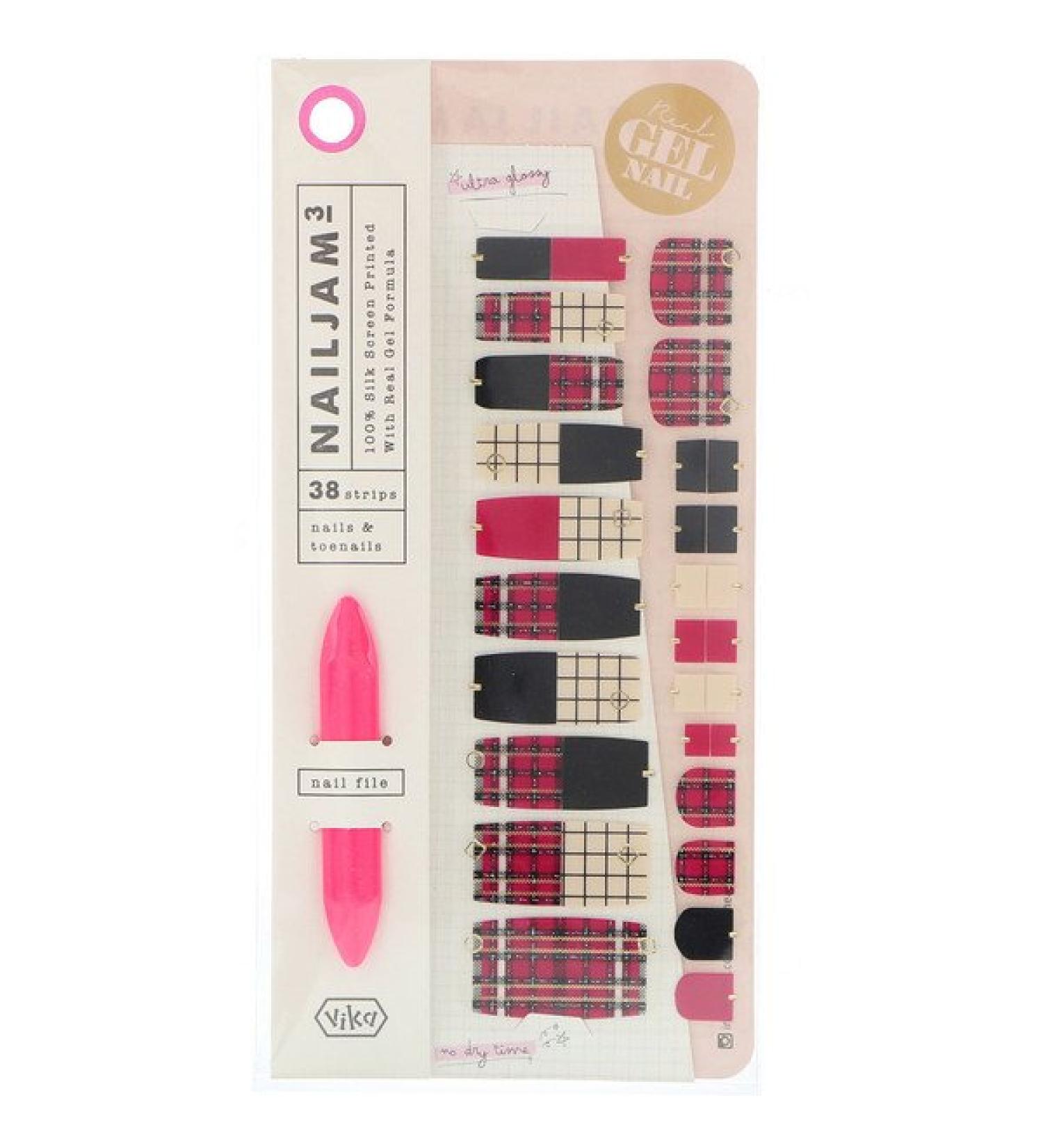 Vika Nailjam Gel Nail Strips For Nails & Toenails Fashion Week 38 Strips