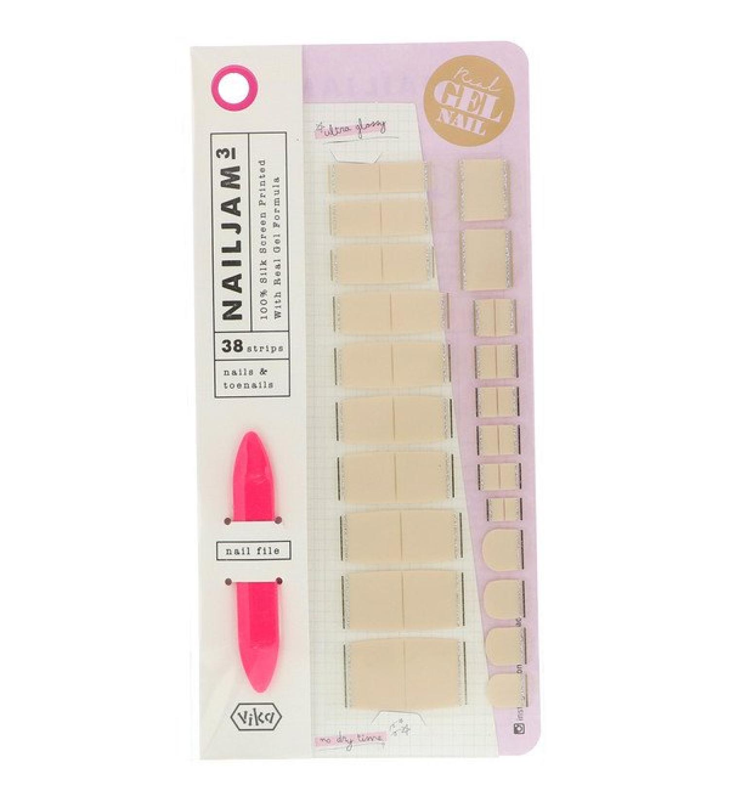 Vika Nailjam Gel Nail Strips For Nails & Toenails First Date 38 Strips