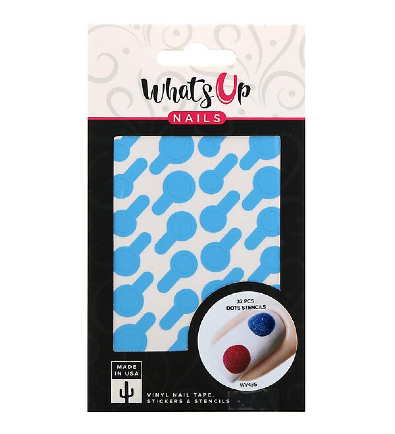 Whats Up Nails Dots Stencils 32 Pieces
