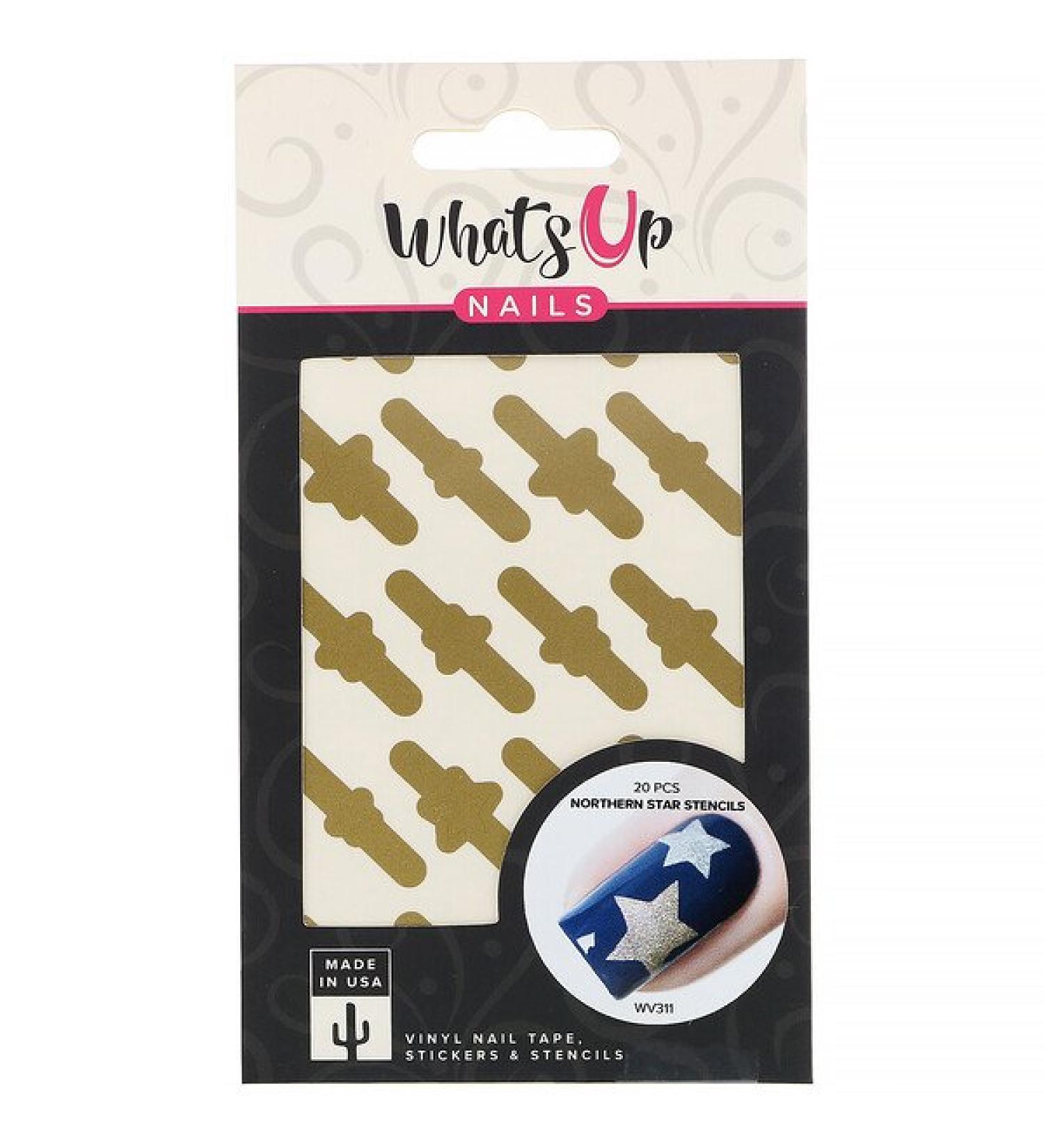 Whats Up Nails Northern Star Stencils  20 Pieces
