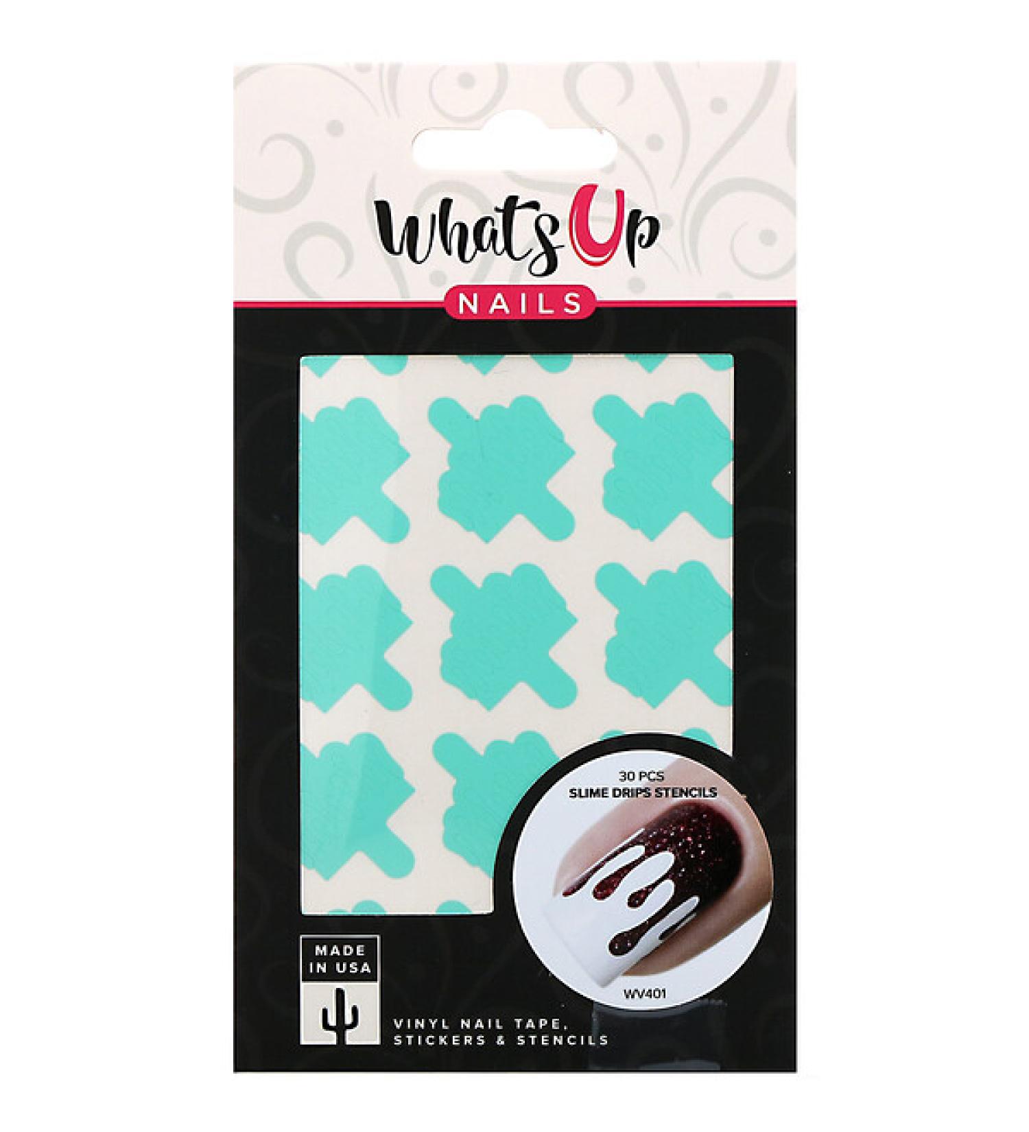 Whats Up Nails Slime Drips Stencils 30 Pieces