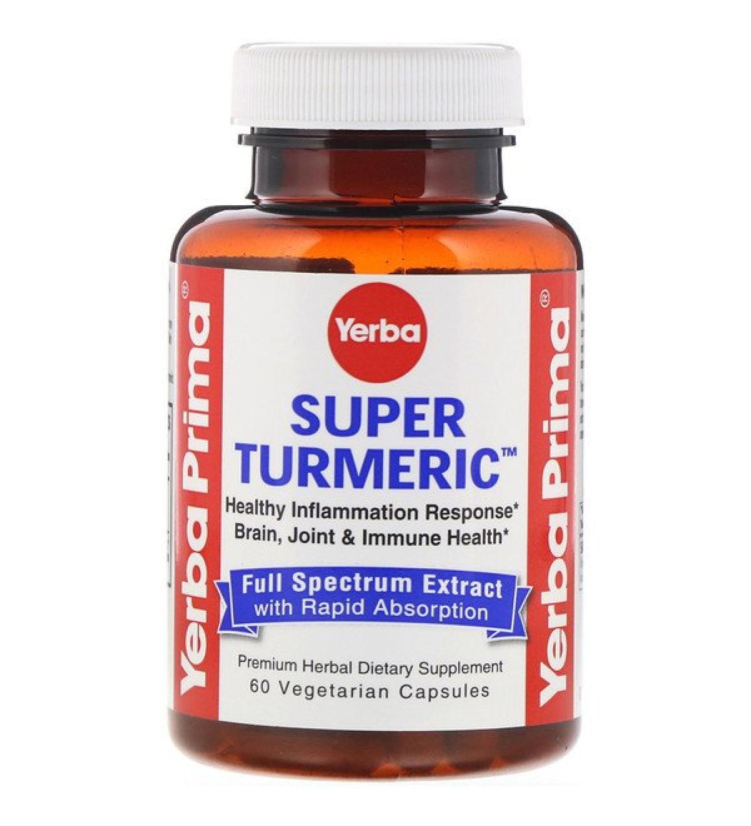 Yerba Prima Super Turmeric 60 Vegetarian Capsules