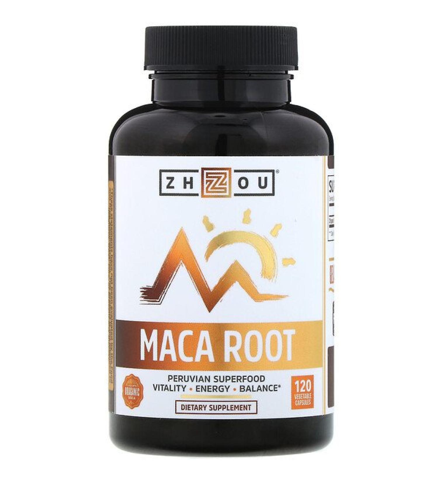 Zhou Nutrition Organic Maca Root 120 Vegetable Capsules