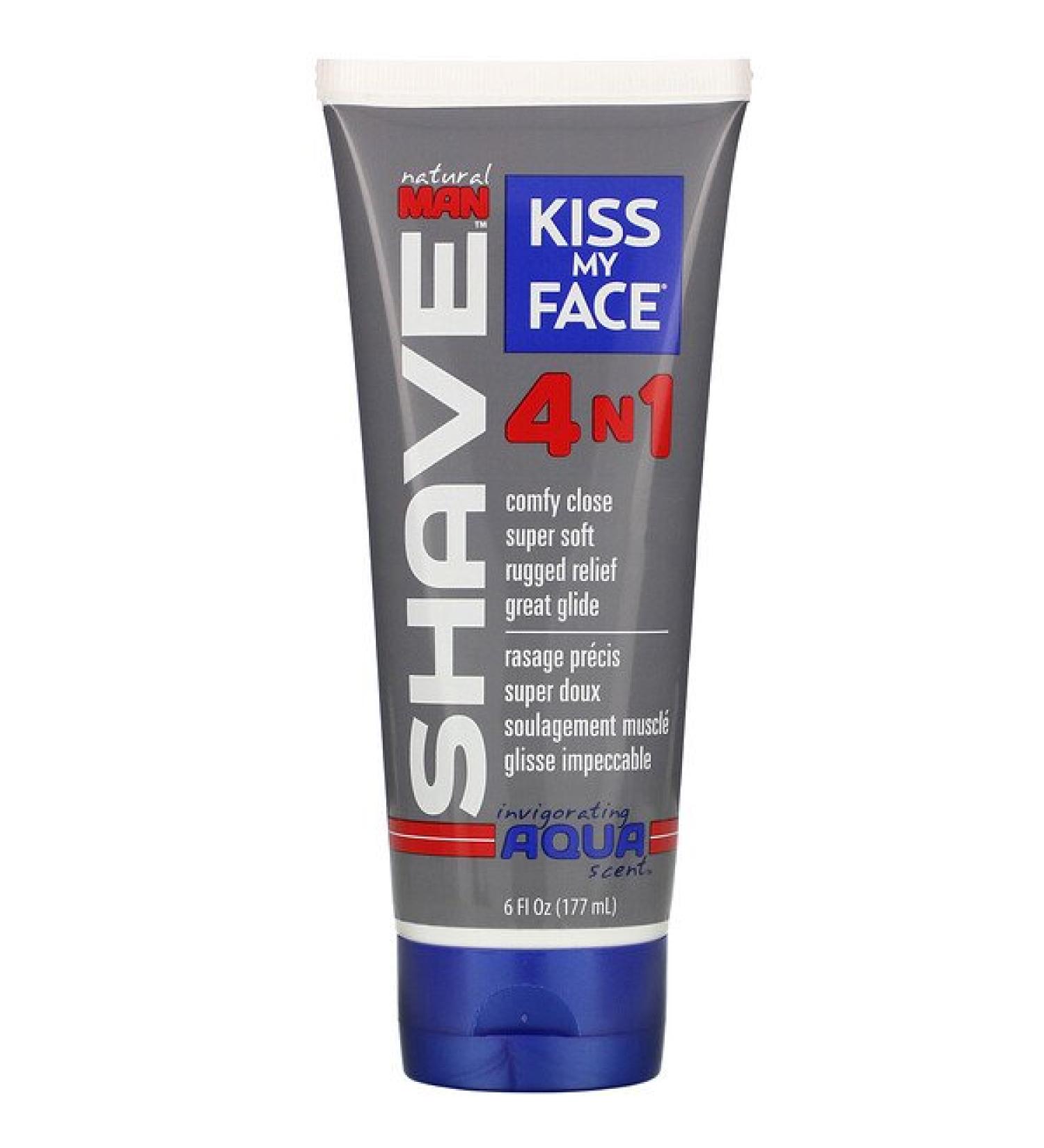 Kiss My Face Natural Man 4-in-1 Shave Invigorating Aqua Scent 6 fl oz (177 ml)