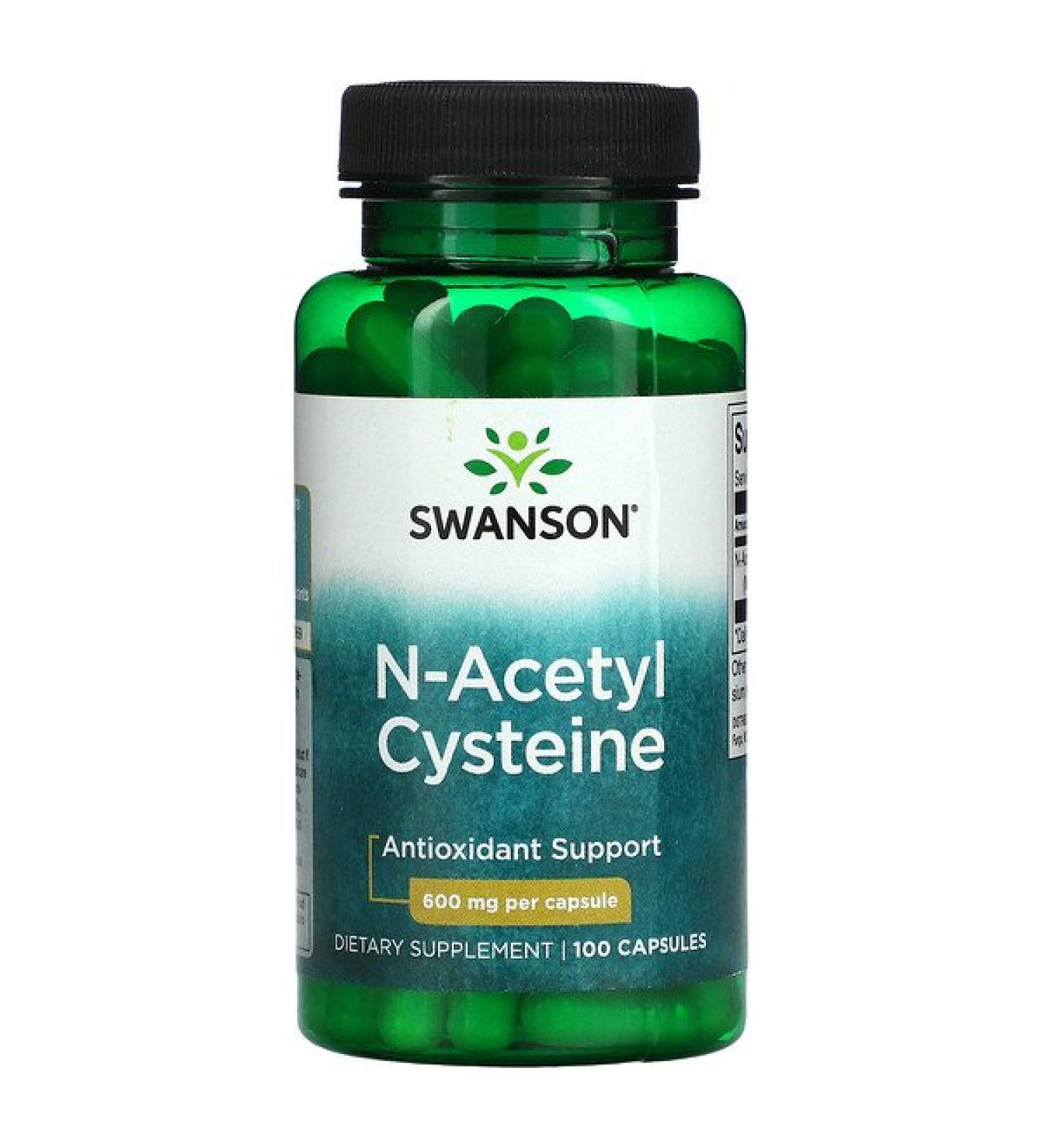 Swanson N-Acetyl Cysteine Antioxidant Support 600 mg 100 Capsules