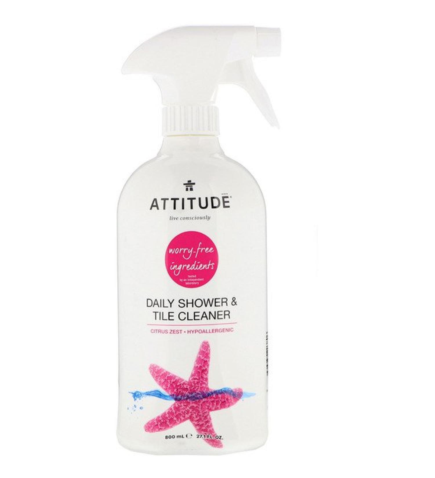ATTITUDE Daily Shower & Tile Cleaner Citrus Zest 27.1 fl oz (800 ml)