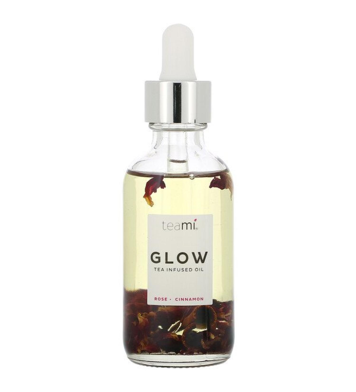 Teami Glow Tea Facial Oil - Rose & Cinnamon 2 oz | Radiant Skin Booster - Buy Online on GoSupps.com