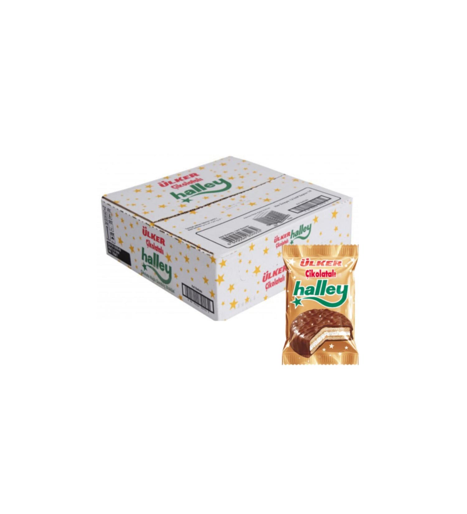 Ulker Halley Single Bite Size Granule Sprinkled Biscuits / 24 Pieces / 30gr