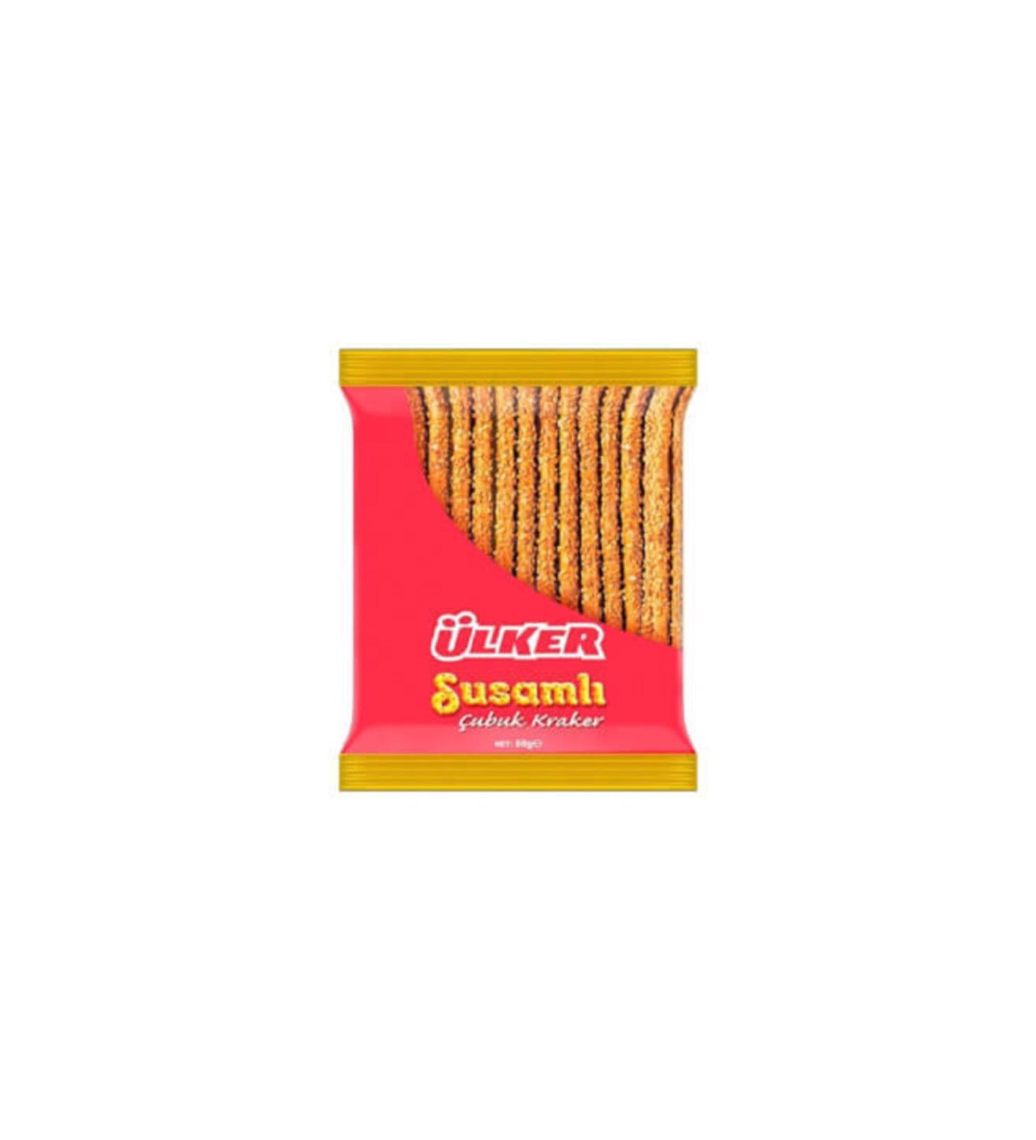 Ulker Stick Crackers Sesame 70 Gr Box (22 Pieces)