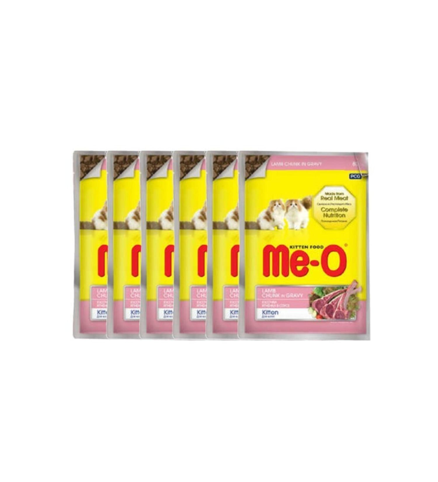 me-o Lamb Meat in Sauce Pouch Kitten Canned Food 80 Gr X 6 Pieces