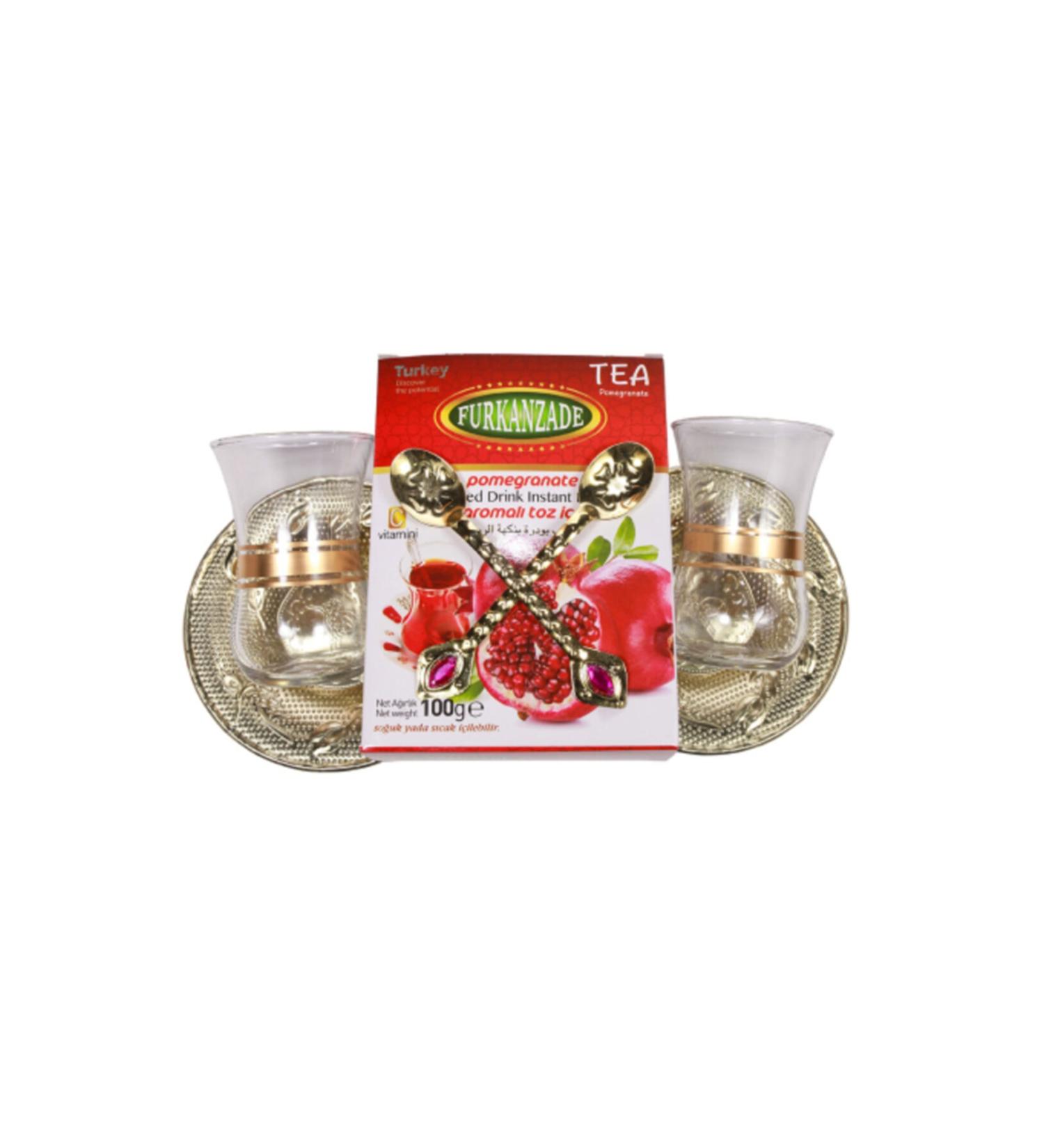 Furkanzade Pomegranate Tea Set with Glass 100 gr