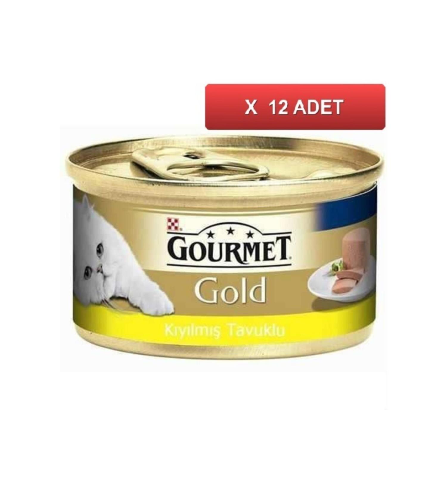 Gourmet Gold Minced Chicken Cat Canned Food 85 Gr (12 Pieces)