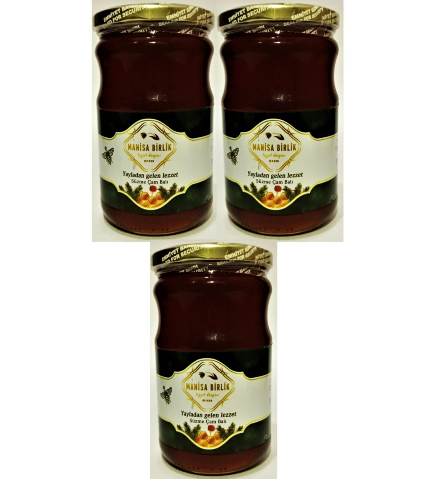 Manisabirliktezzet Manisa Birlik Pine Honey 850 gr (Kozak Yayla Honey) 3 Piece Set 3 * 850