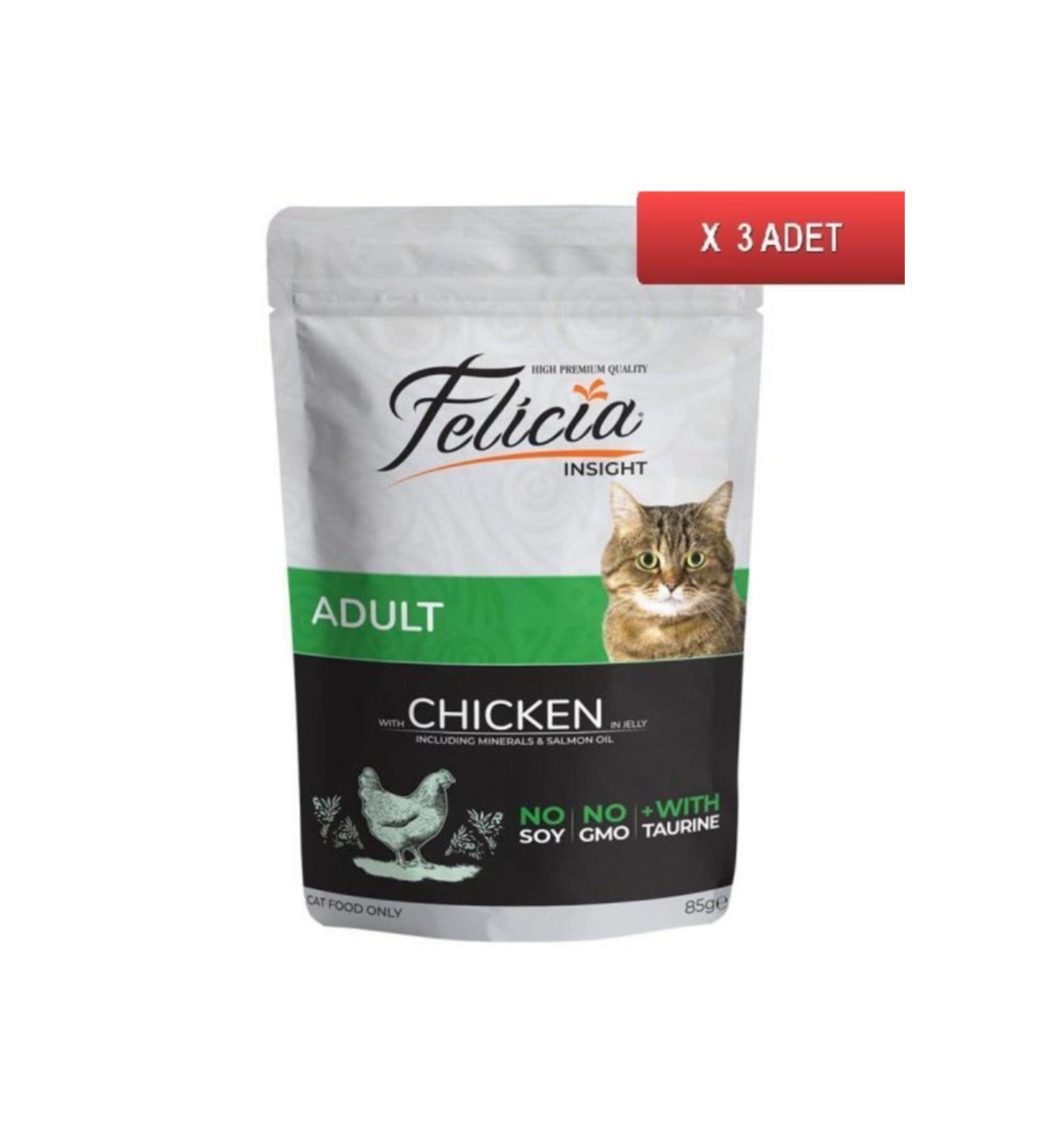 Felicia Pouch Chicken Cat Canned Food Grain-Free 85 gr X 3 Pieces