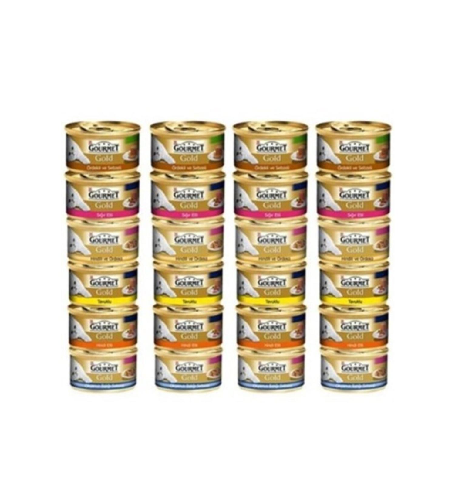 Gourmet Gold 24 Pieces Mixed 85 Gr Cat Canned Food