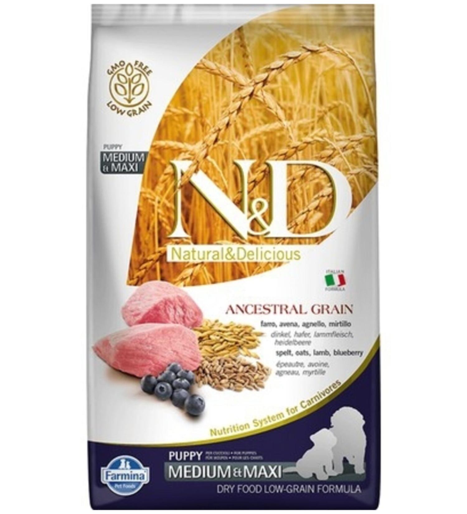 N & D N&amp d Low Grain Lamb Blueberry Mini Breed Puppy 2.5 Kg.