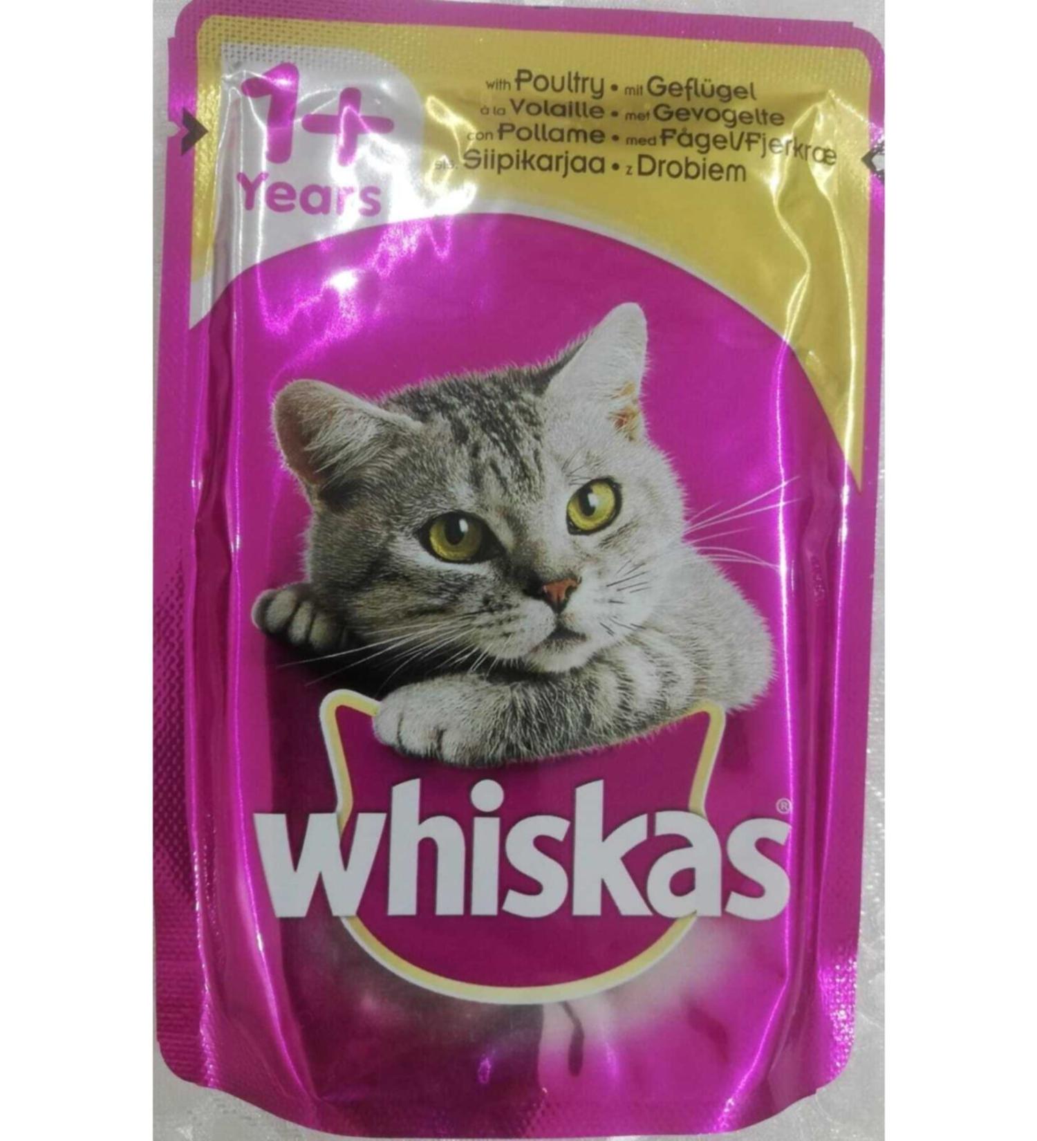 Whiskas Mixed Poultry +1 Adult Cat Wet Food Pouch 100gr X 5pcs