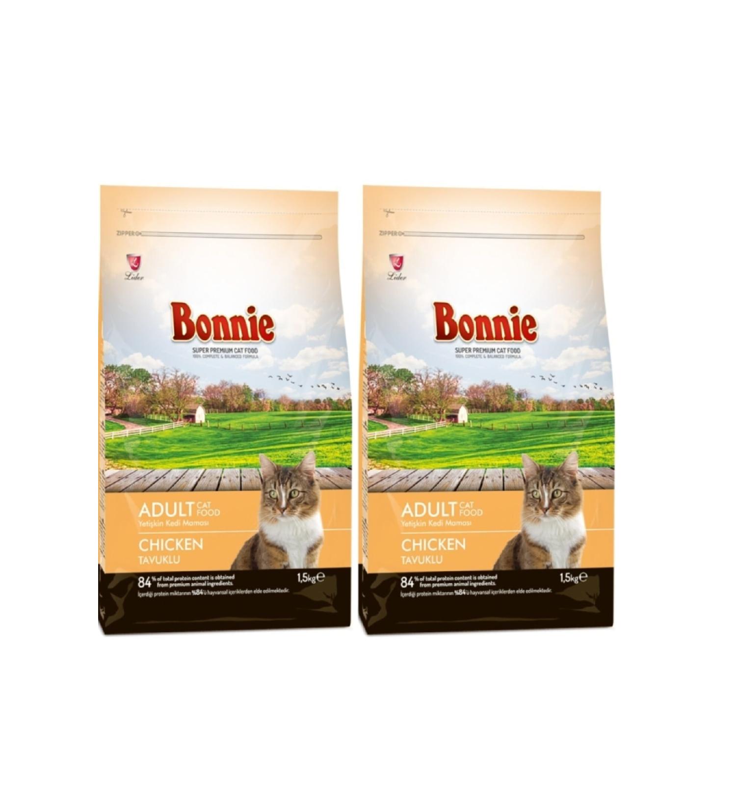 Bonnie Chicken Cat Food 1.5 Kg * 2 Pieces