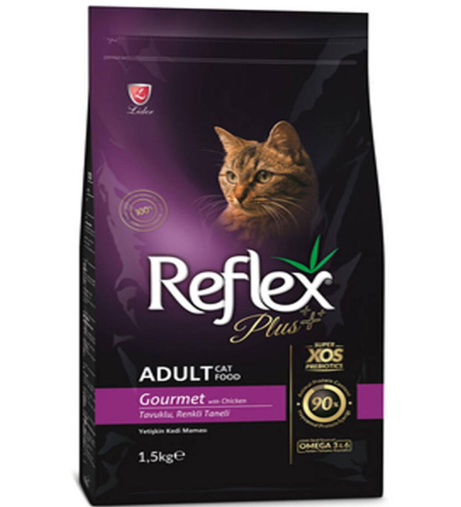 Reflex Adult Cat Food with Colorful Chicken Granules 1.5 Kg
