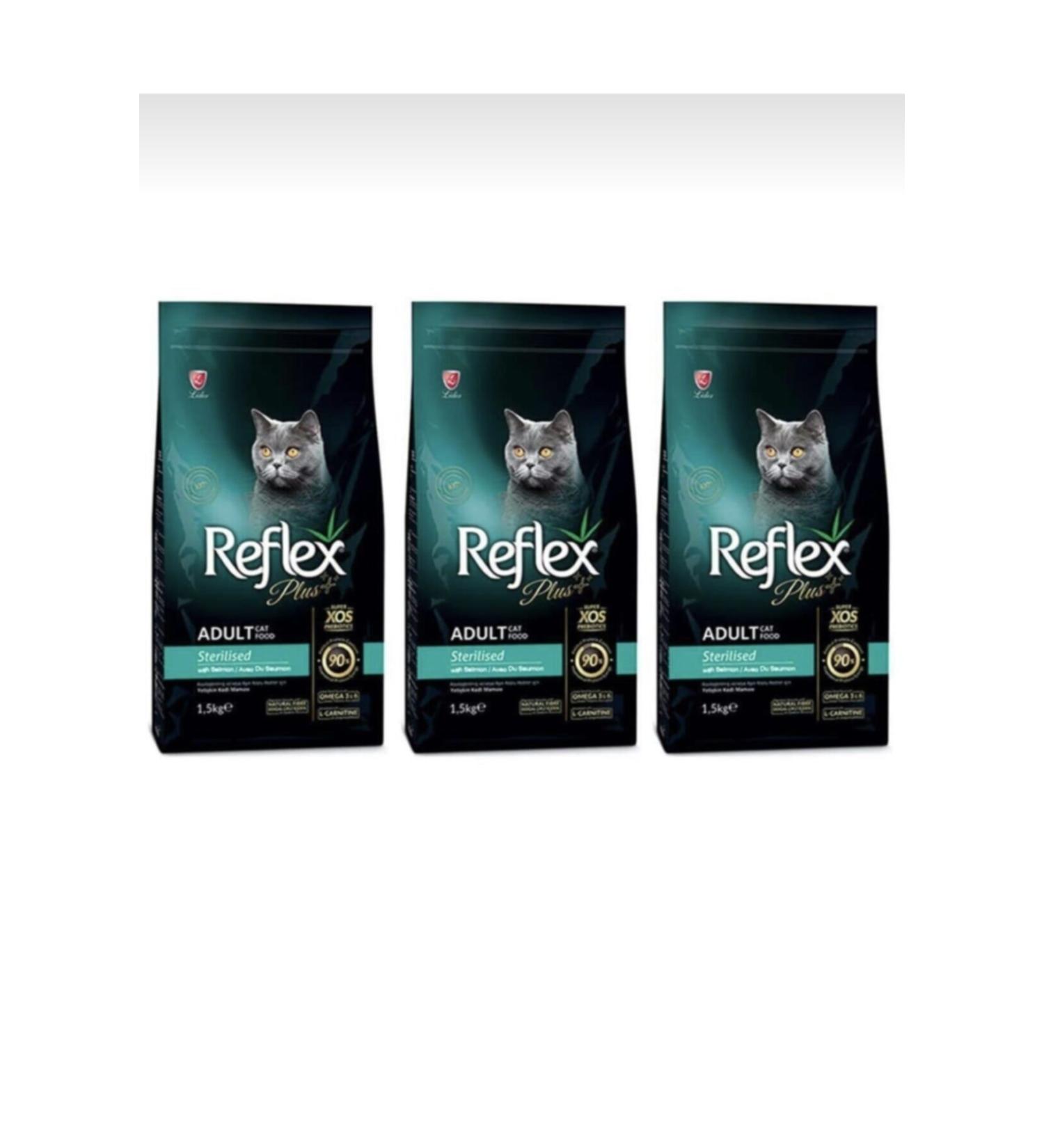 Reflex Plus Sterilized Cat Food Salmon 1.5kg X 3 Pieces