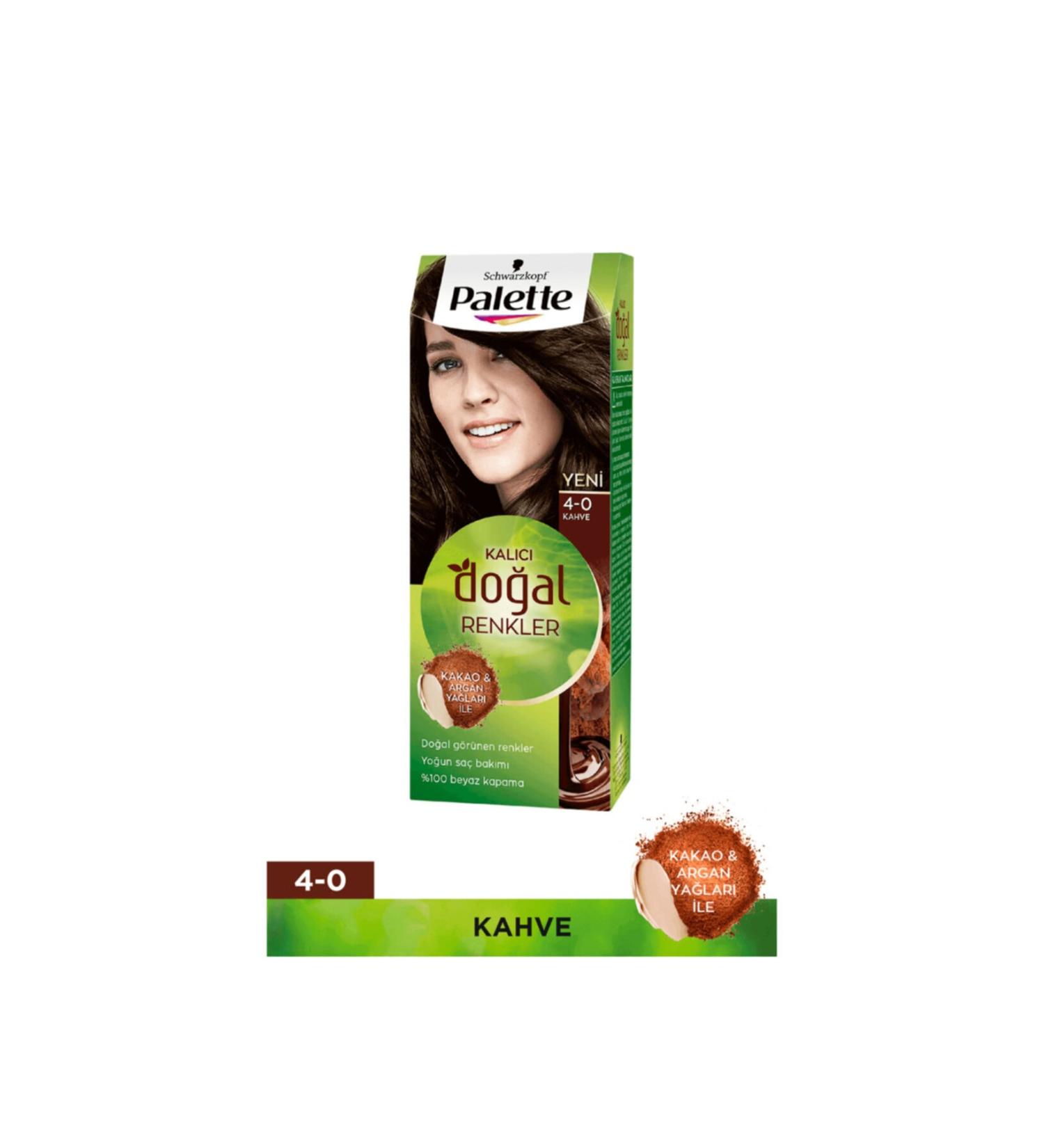 Palette Permanent Natural Colors Hair Dye 4-0 Brown
