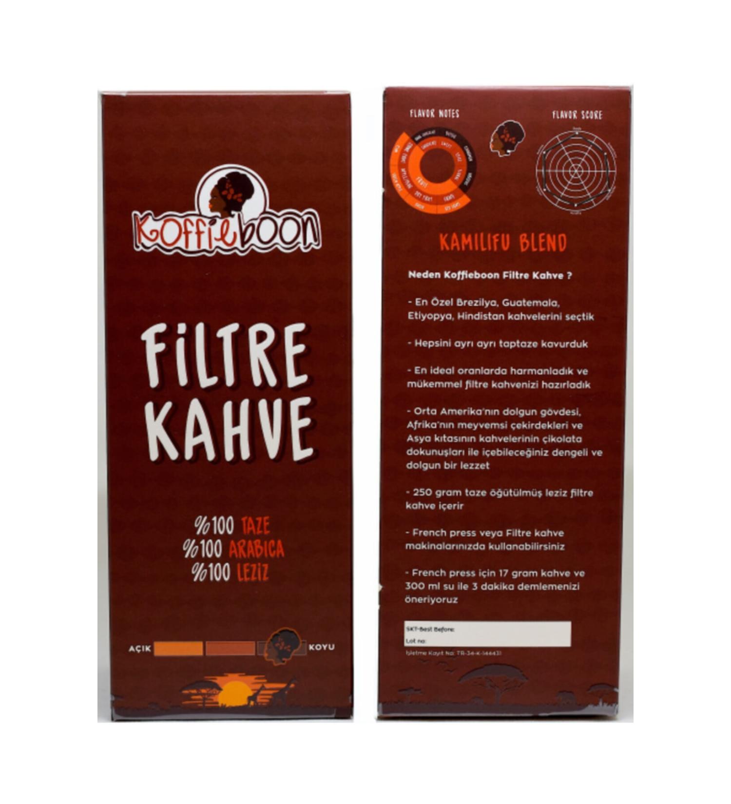 KOFFIEBOON Coffee Beans - Dark Roast Series - Unground - 1kg - 4 X 250 Gr - - Buy Online on GoSupps.com