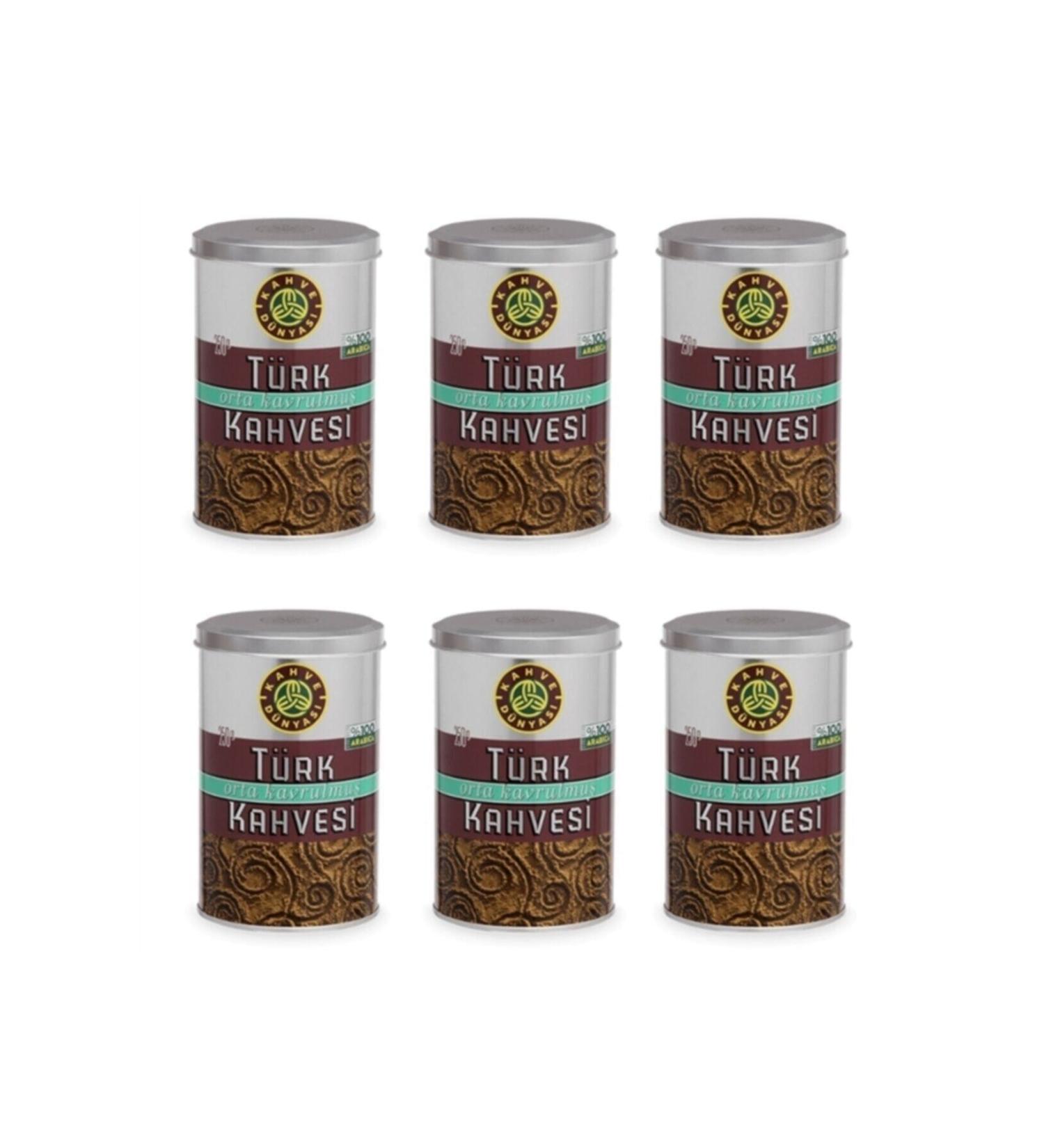 Kahve D nyas Medium Roast Turkish Coffee 250 Gr (Pack of 6) 6 Packs of 250 Gr Medium Roast Coffee