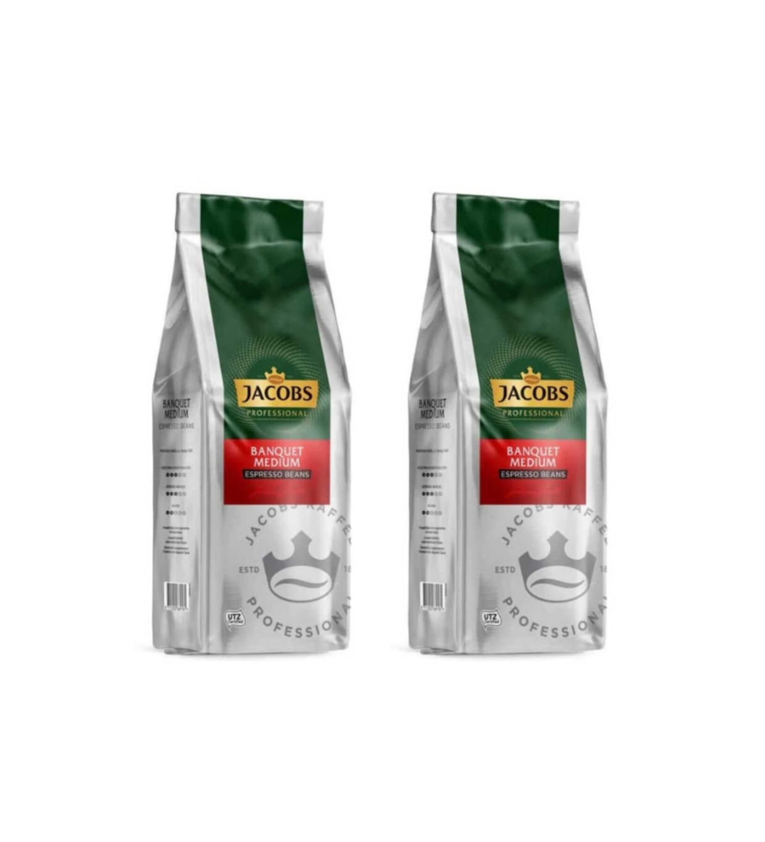 Jacobs Banquet Medium Espresso Beans Coffee 1000 Gr X 2 Packs