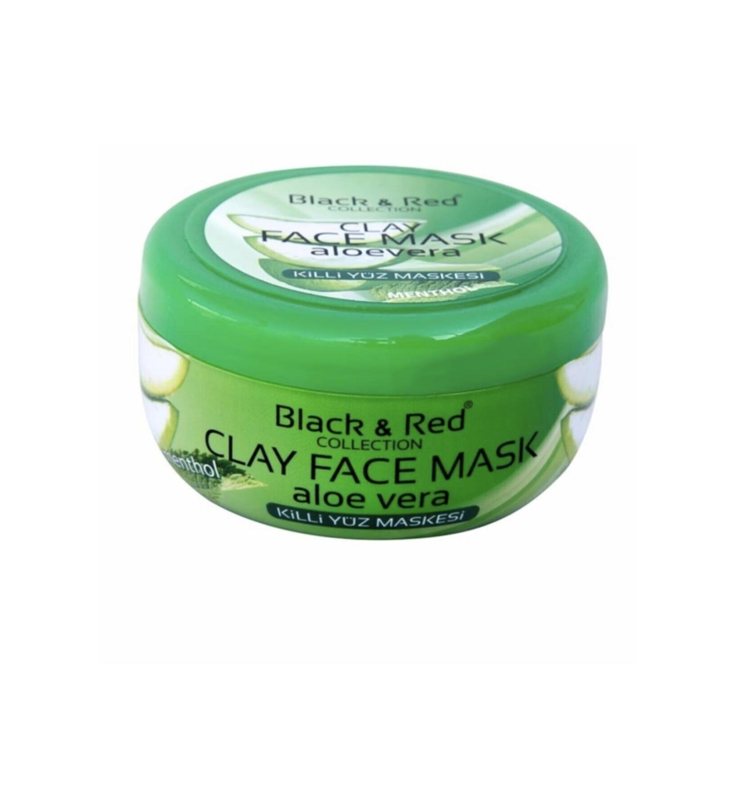 Black Red Black&red Alovera Clay Face Mask