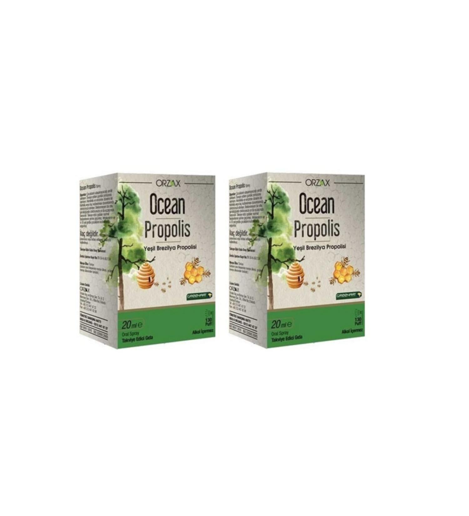 Ocean Ocean Honey Green Brazilian Propolis for Adults and Children 20 Ml * 2 Pieces