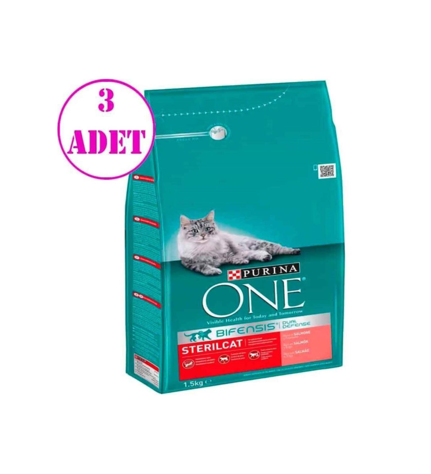 Purina Salmon Sterilized Cat Food 1.5 Kg X 3 Pieces