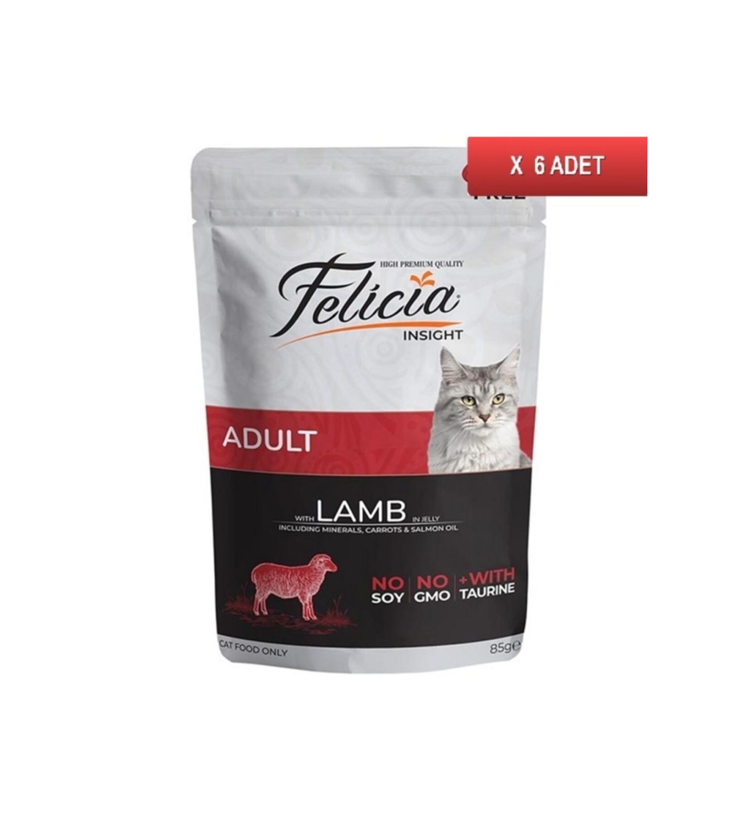 Felicia Pouch Lamb Grain-Free Canned Adult Cat Food 85 gr X 6 Pieces