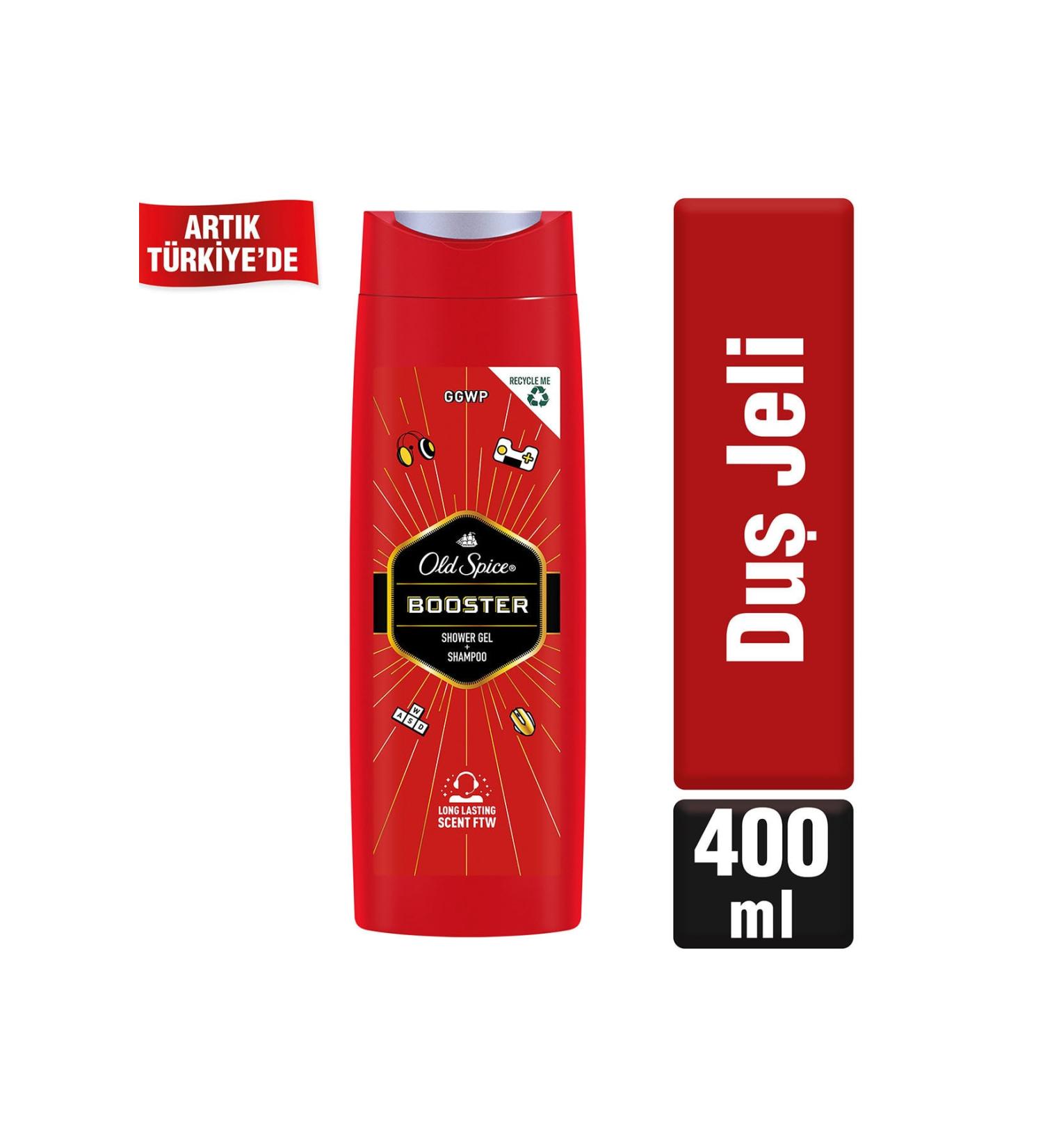 Old Spice Brand: Booster Shower Gel and Shampoo for Men 400 Ml Category: Shower Gel - Buy Online on GoSupps.com
