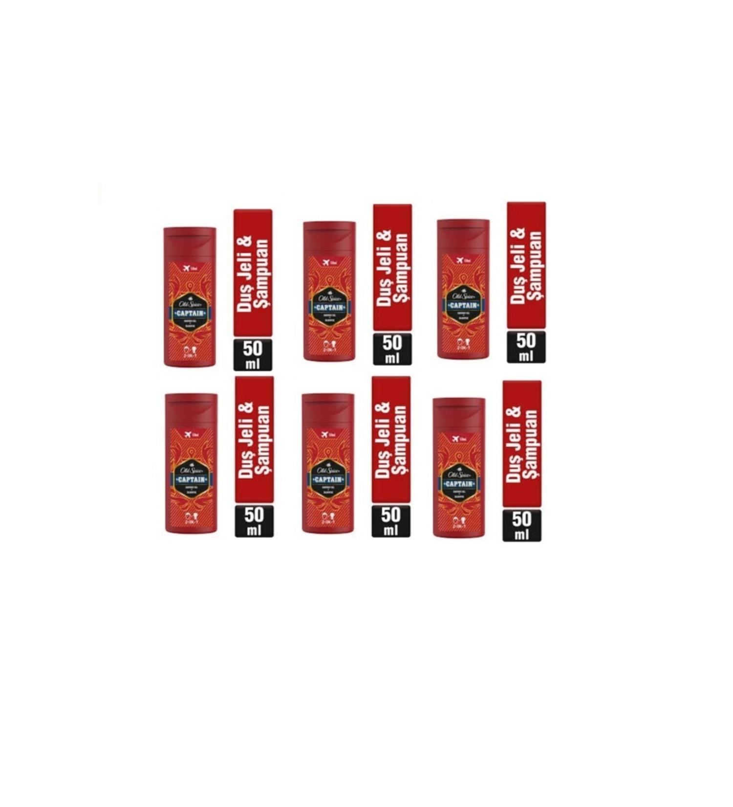 Old Spice Shower Gel Shampoo 50 Ml 6x Quantity