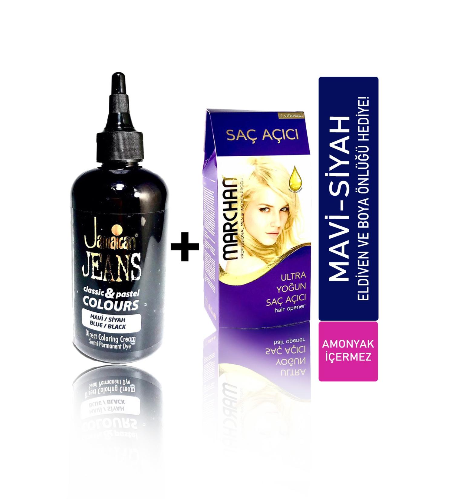 Jamaican Jean's Hair Dye Set for Dark Hair Blue-black Depset1032