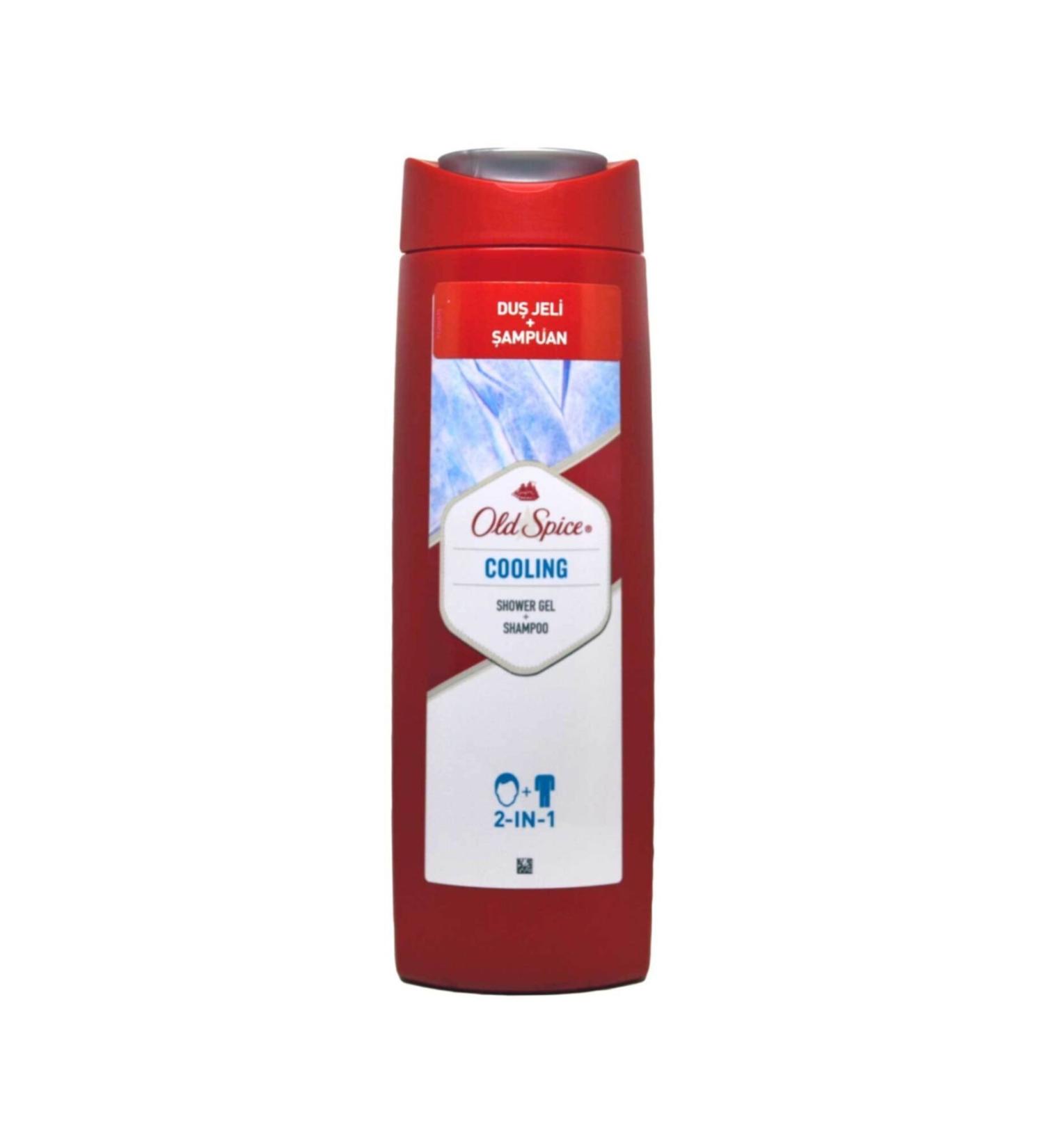 Old Spice Cooling 2 in 1 Shower Gel and Shampoo 400 Ml