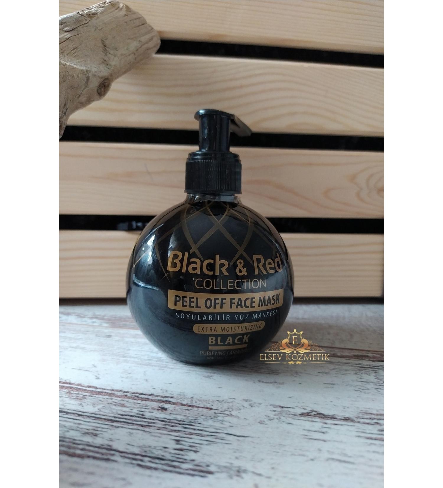 Black Red Peelable Black Face Mask 250 Ml Elsevkozmetik