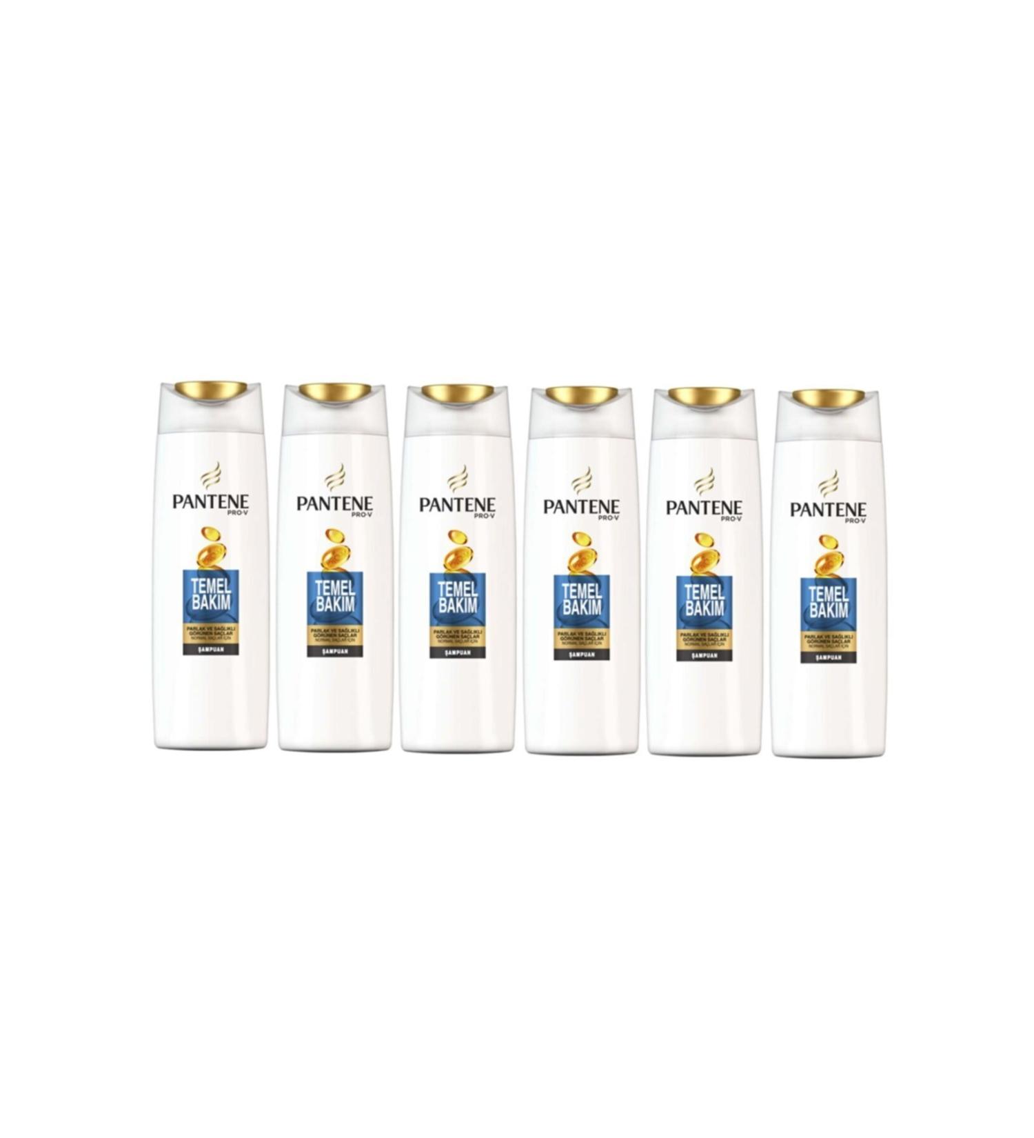 Pantene Shampoo Basic Care Shiny And Healthy Hair 500 Ml 6 Pack