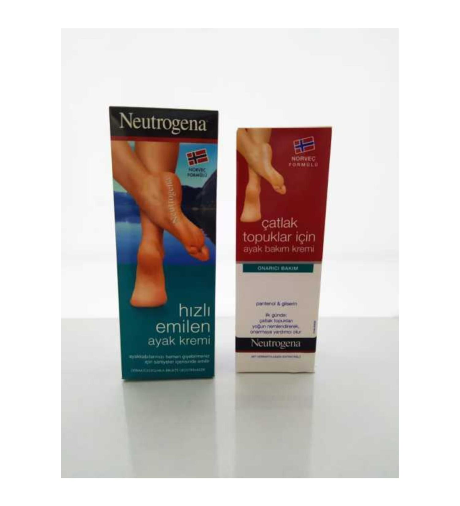 Neutrogena Norwegian Formula Heel Crack Cream 50 Ml + Fast Absorbing Foot Cream 100 Ml