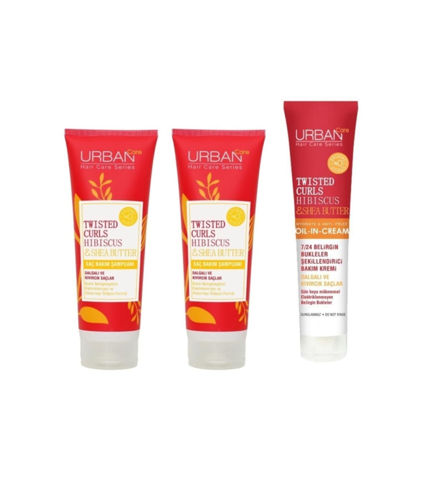 Urban Care Hibiscus Curl Defining Shampoo 250 ml 2 Pieces + Leave-in Conditioner 175 ml