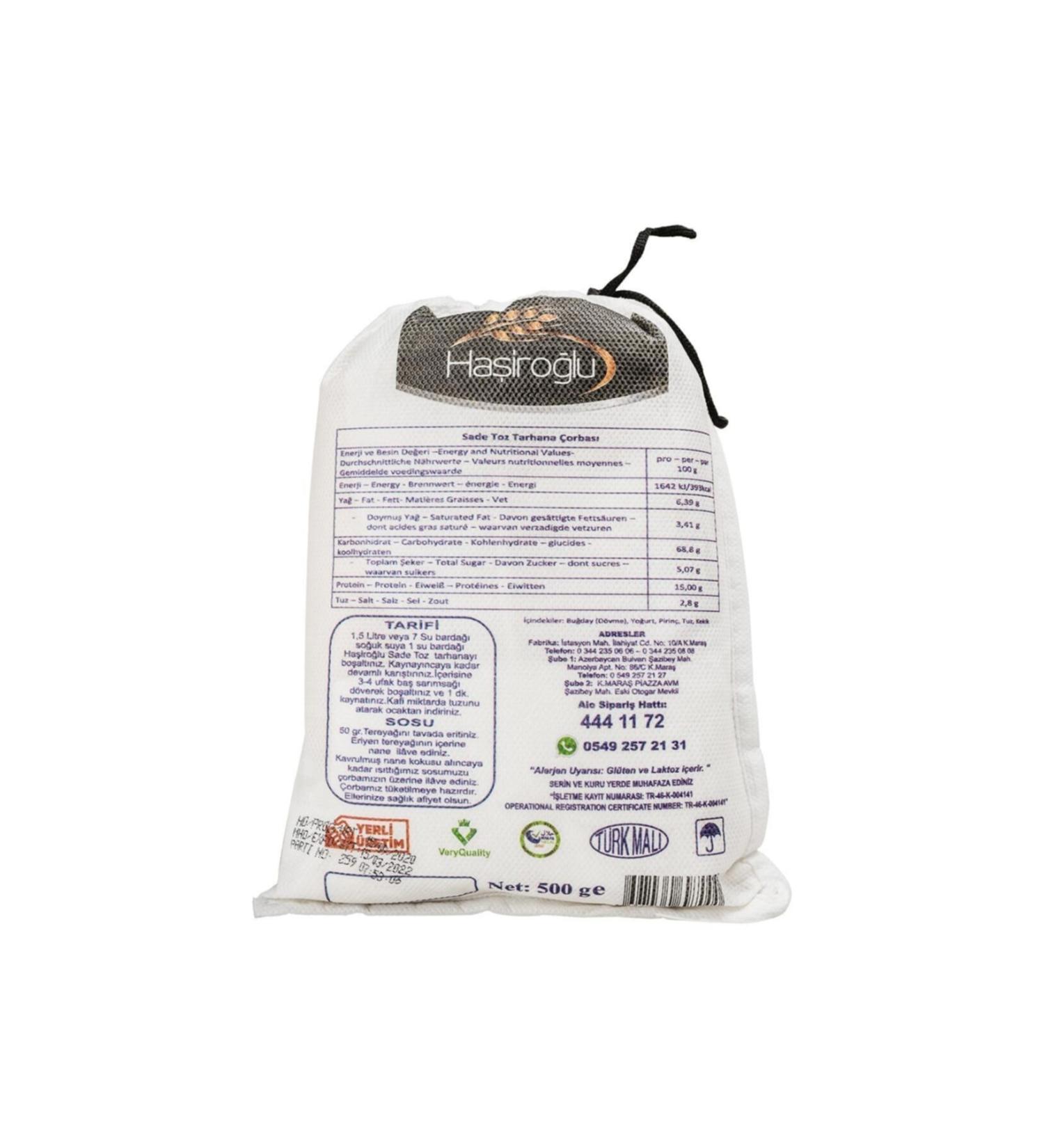Ha iro lu Mara Style Tarhana Soup with Plenty of Yogurt Powder (plain) 500 Gr