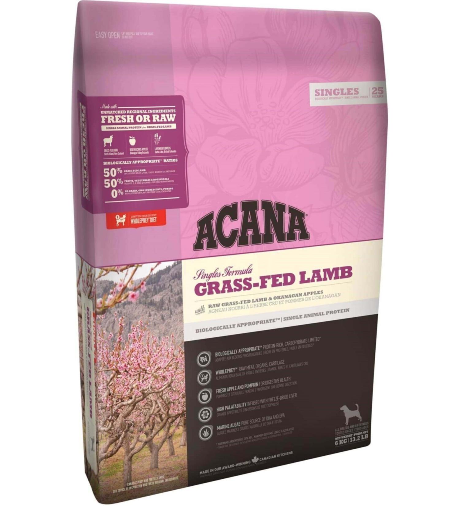 Acana Grass-fed Lamb and Apple Adult Dog Food 2 Kg