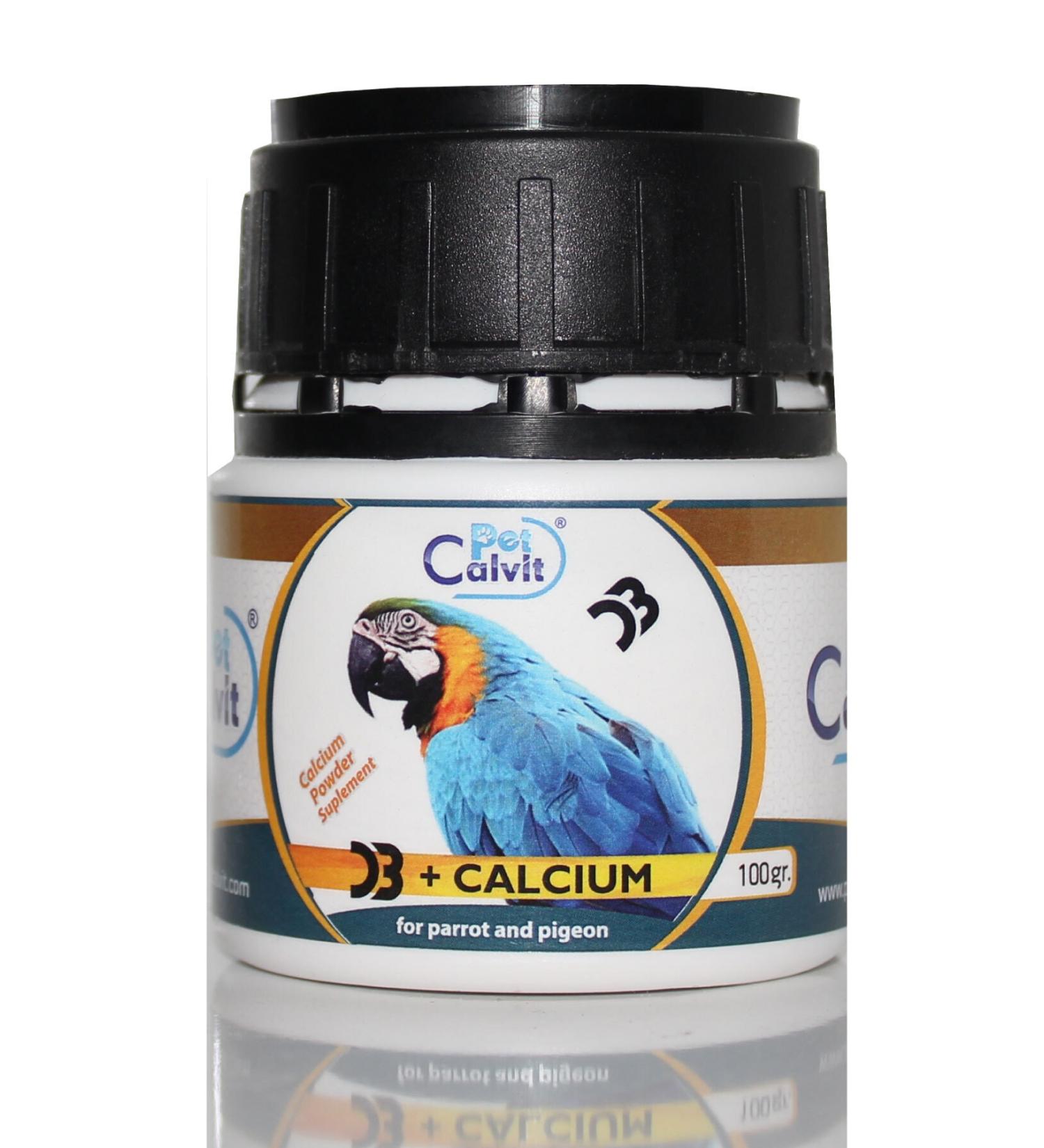 Petcalvit Parrot D3+Calcium Support 100 Gr.