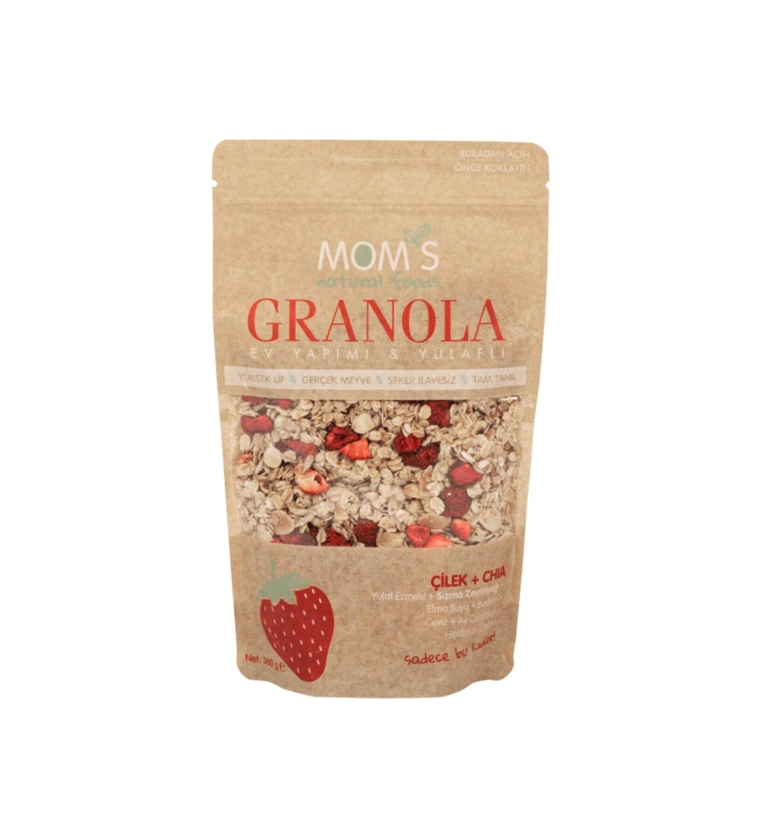 Mom's Natural Foods Granola Strawberry Chia 360 Gr