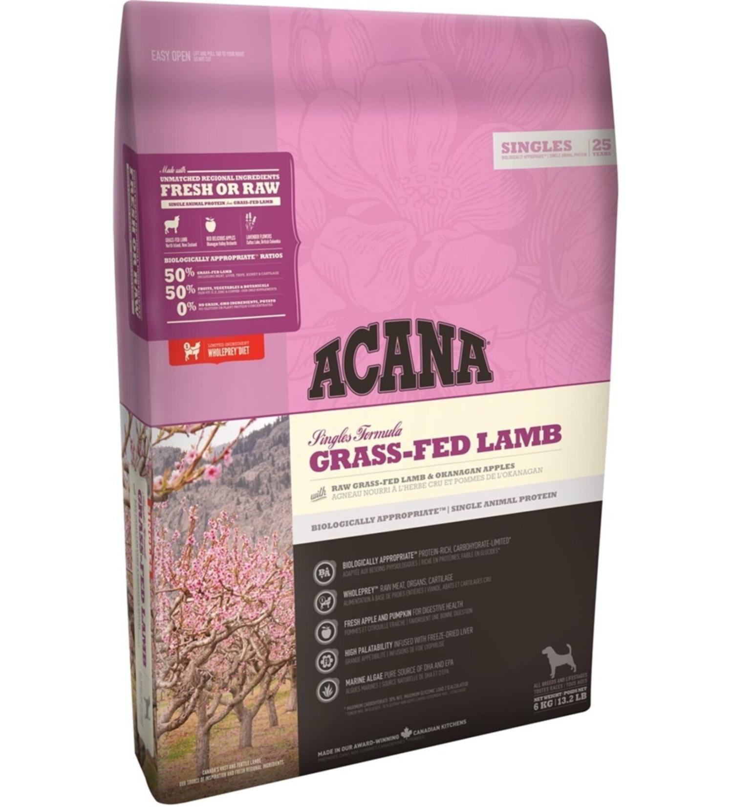 Acana Grass-fed Lamb and Apple Adult Dog Food 11.4 Kg